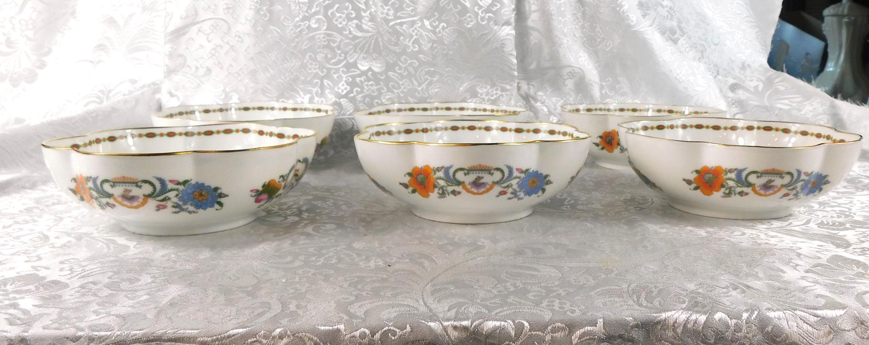 A Raynaud et Cie Limoges Lot of Six Berry Bowls in Vieux Chine # 27265