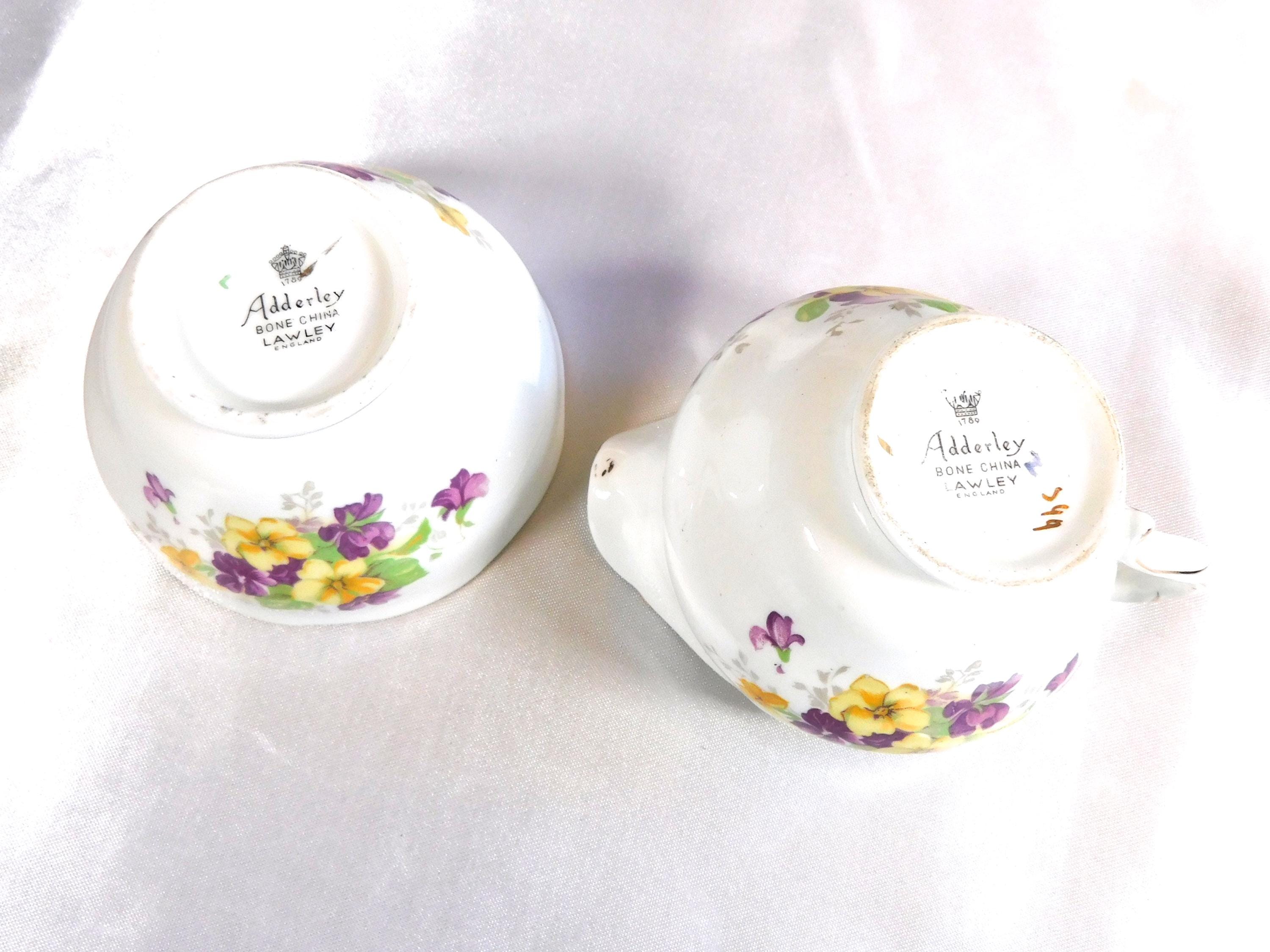 Adderley Open Sugar Bowl and Creamer in Lawley # 24396