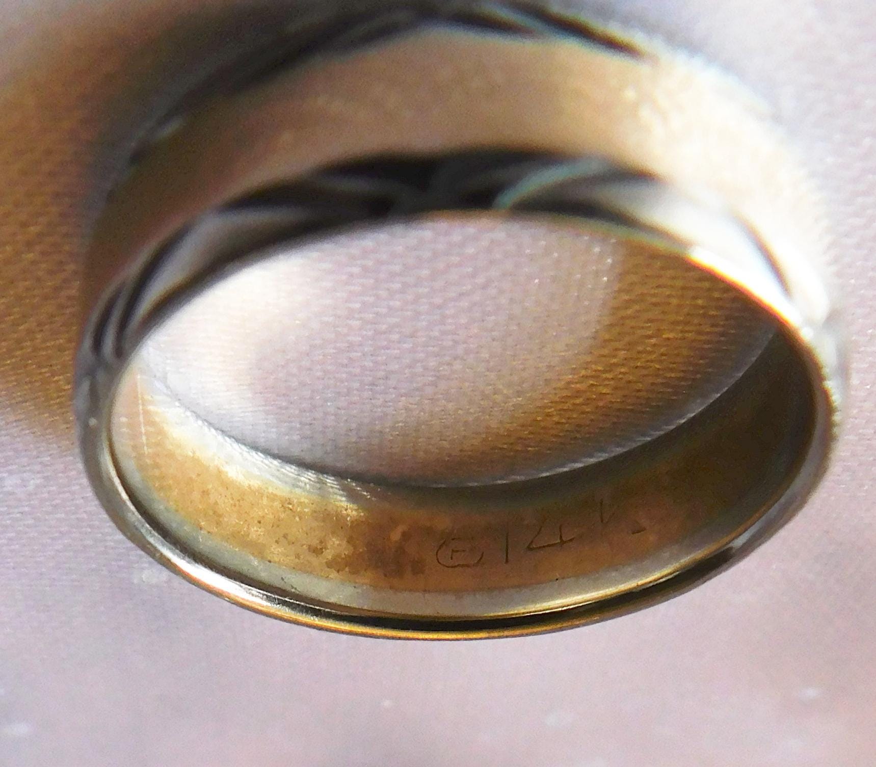 14K Gold Womens Ring, Gold Band in Size 7