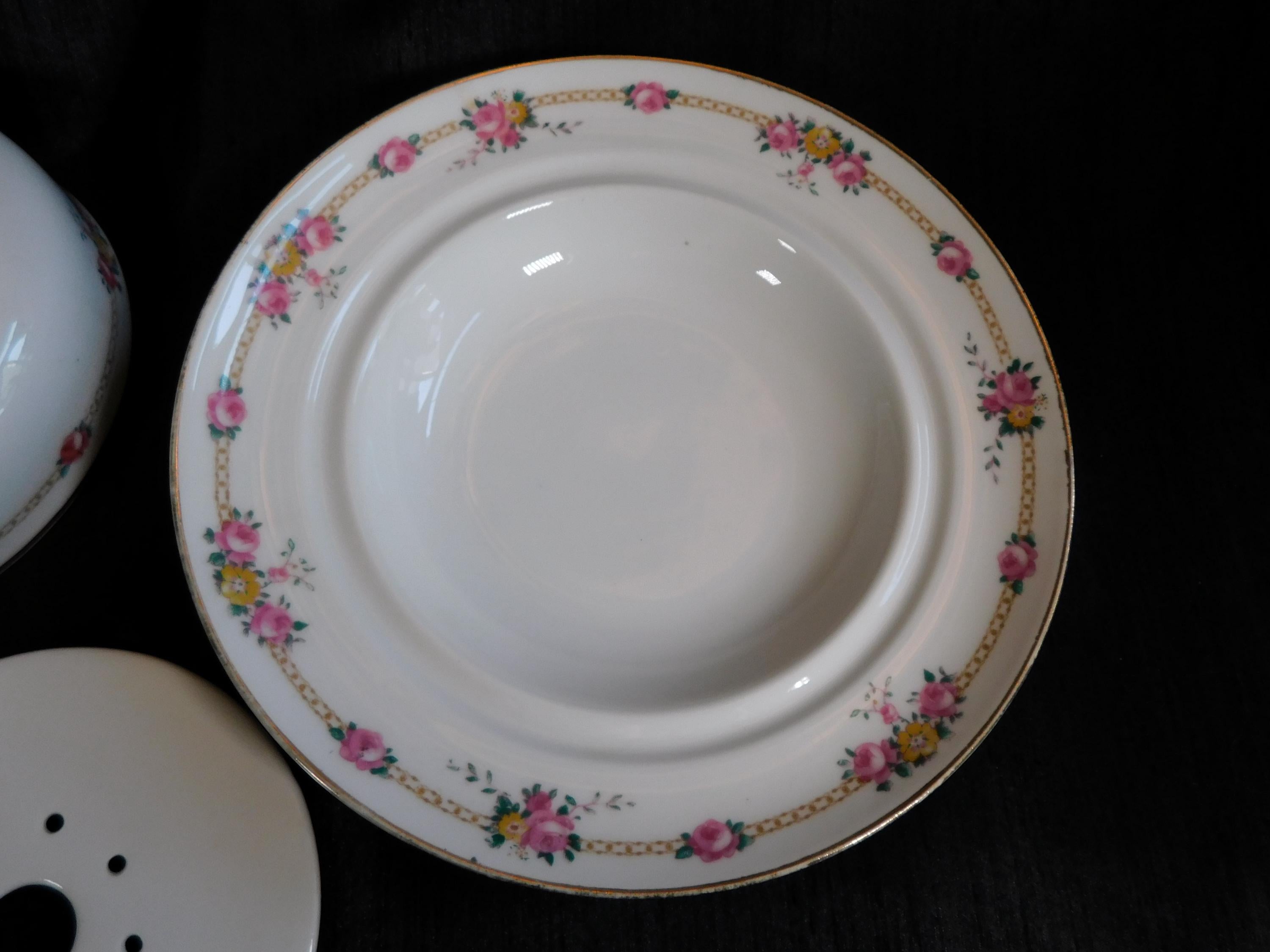 Charles Ahrenfeldt Limoges Porcelain Covered Cheese Dish