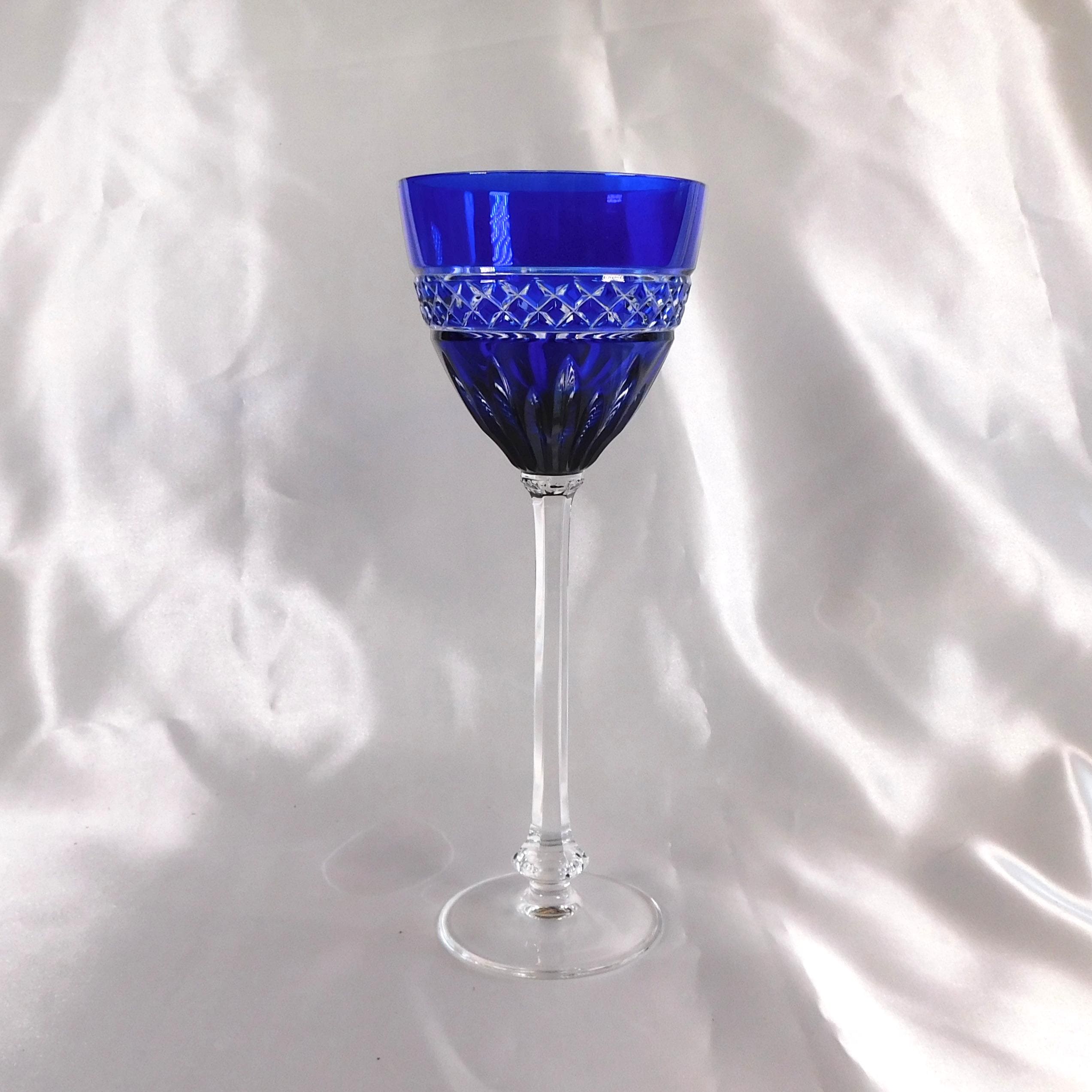 Blue Cut to Clear Stemware # 22236