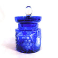 Blue Cut to Clear Jelly Jar Honey  Pot # 23922
