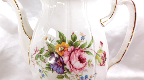 Aynsley White Floral Coffee Pot in Aynsley Spray # 25219