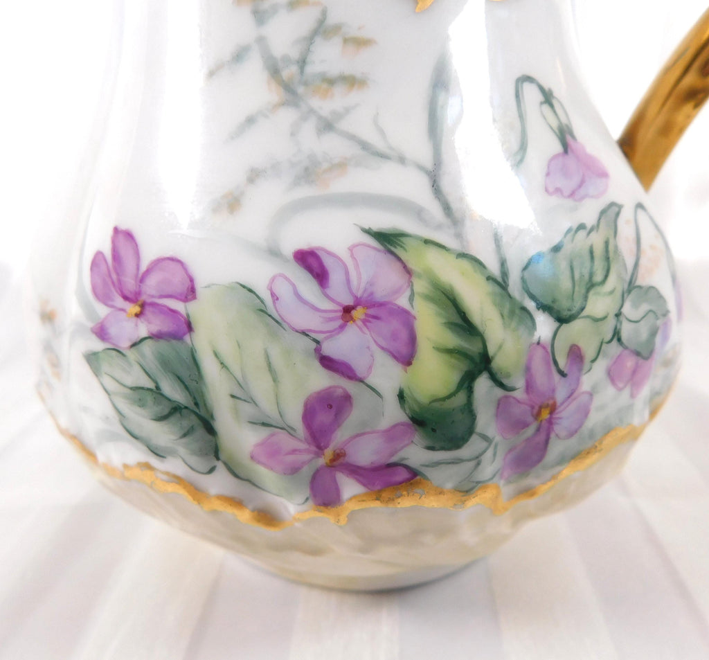 Charles Ahrenfeldt 1897 Chocolate Pot with Violets # 26136