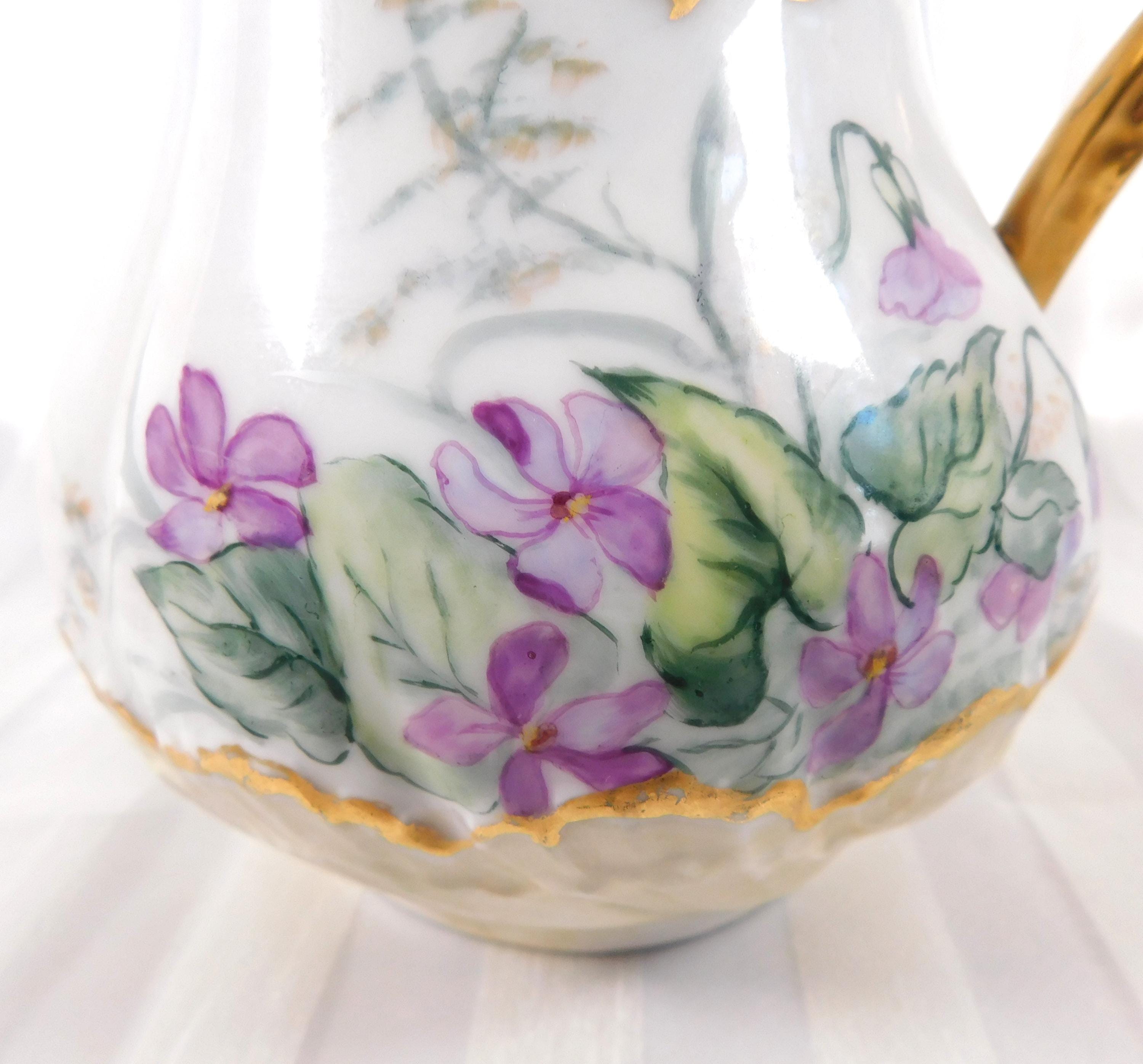 Charles Ahrenfeldt 1897 Chocolate Pot with Violets # 26136