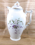 Carlsbad White Chocolate Pot with Violets # 26268
