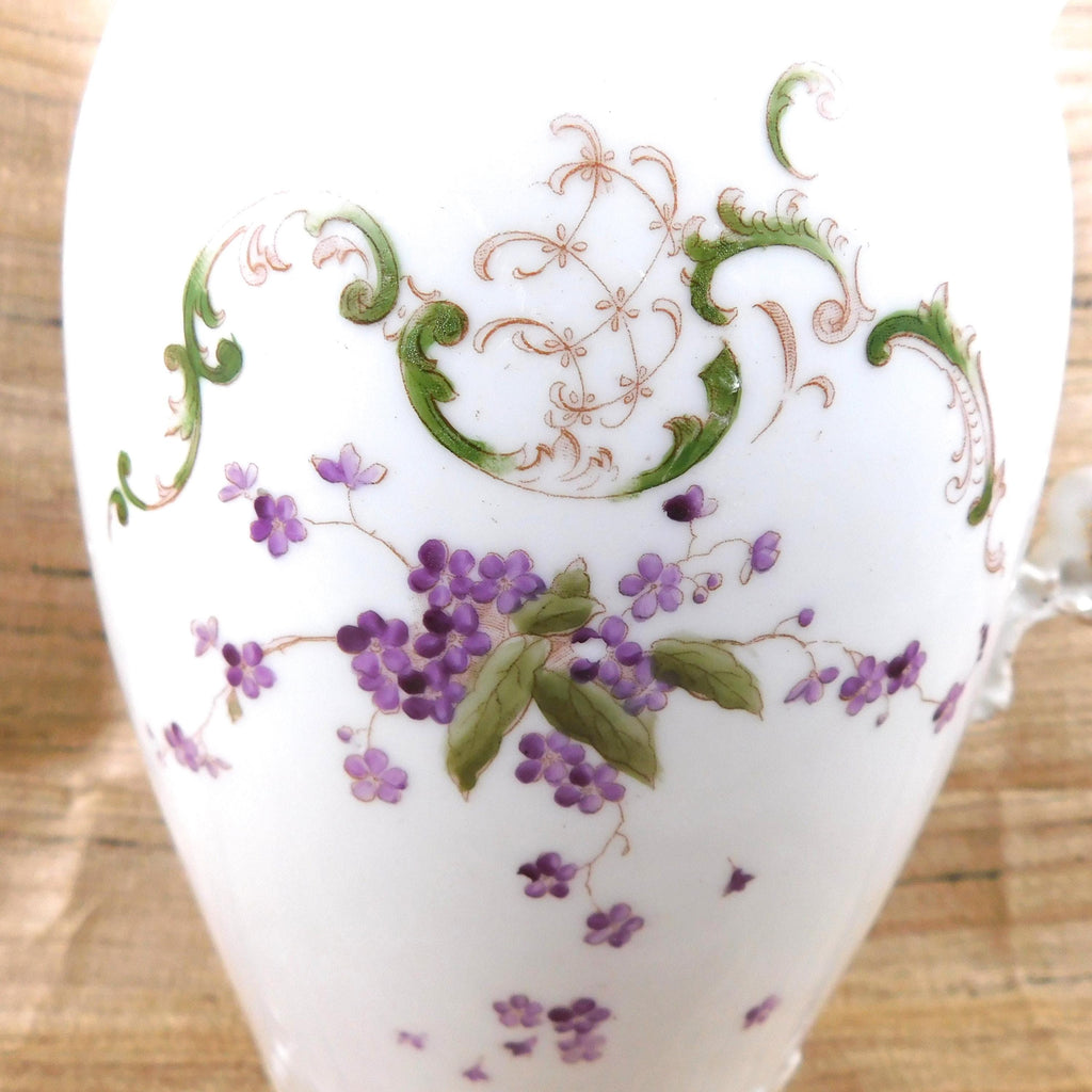 Carlsbad White Chocolate Pot with Violets # 26268