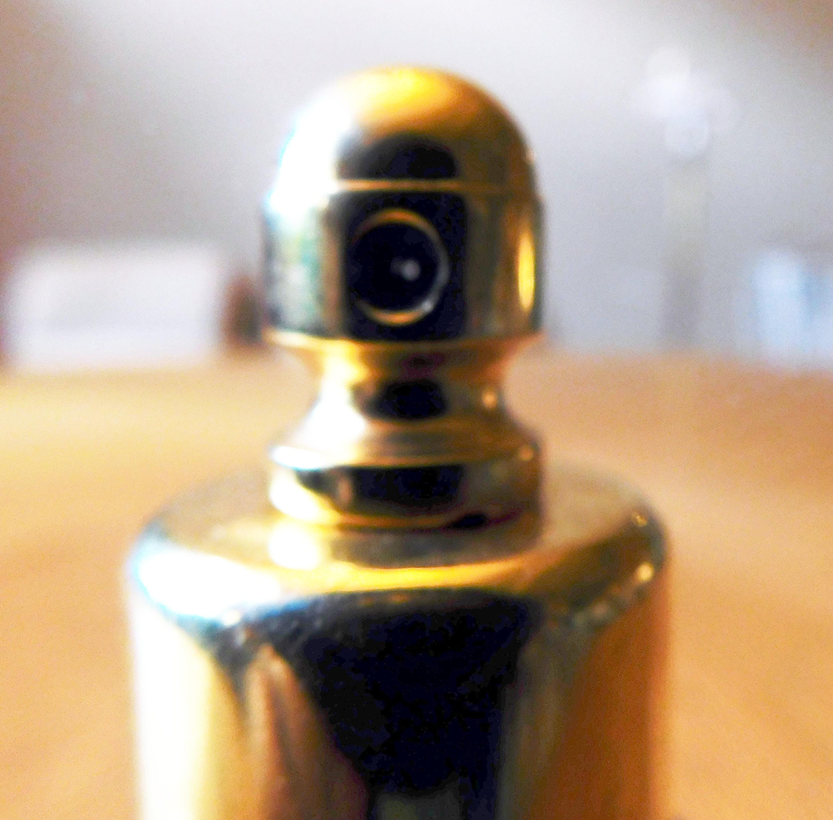Blue Cut to Clear Caesar Crystal Perfume Bottle-Needs Atomizer# 6031