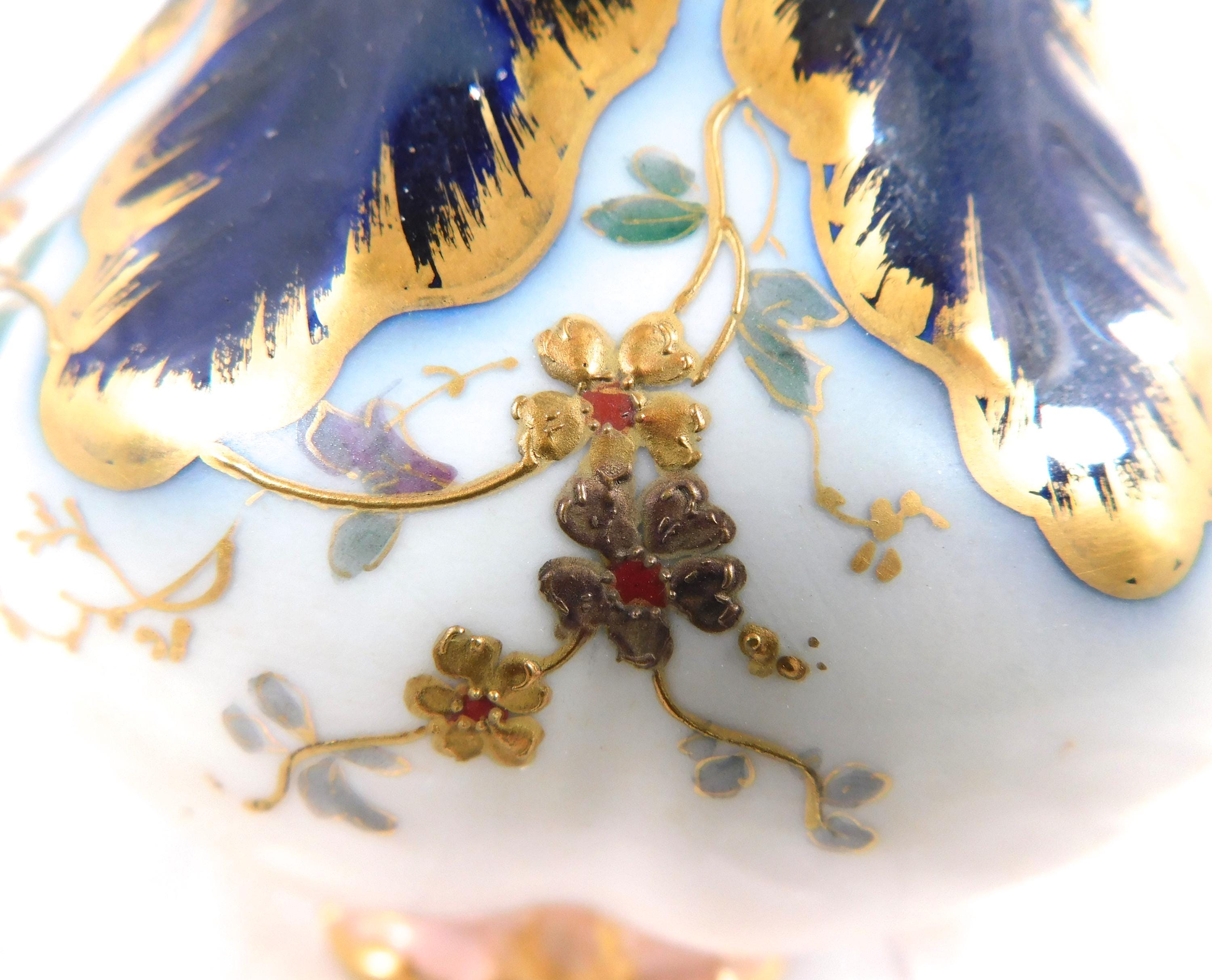 Charles Field Haviland and Gerard, Dufraisseix and Abbot Dark Blue Floral Chocolate Pot # 26415