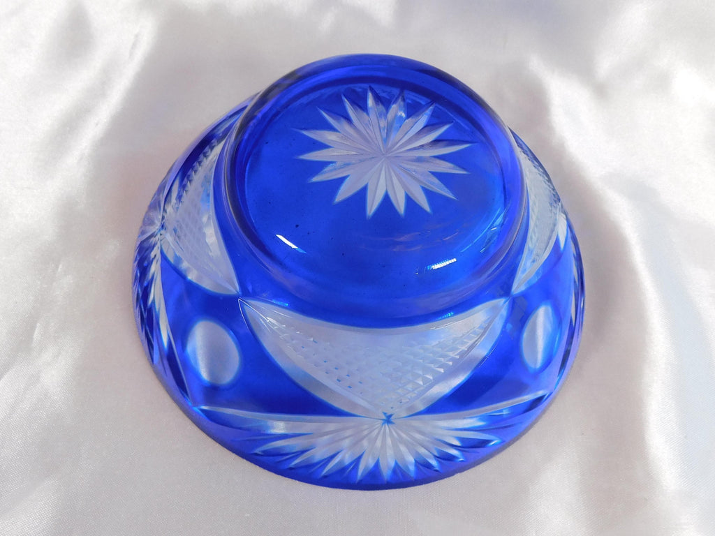 Blue Cut to Clear Bowl # 23515
