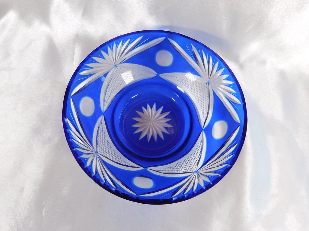 Blue Cut to Clear Bowl # 23515