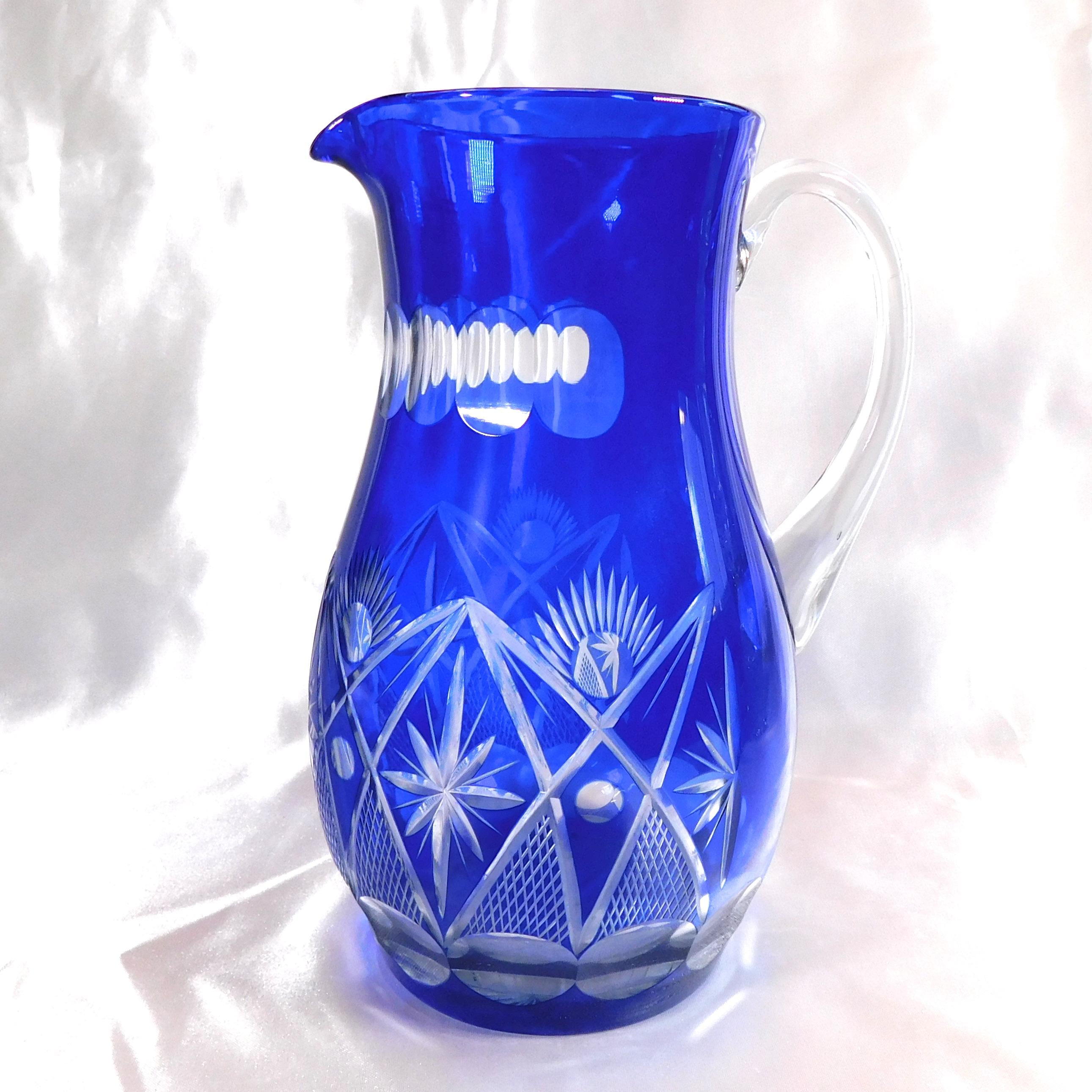 Blue Cut to Clear Pitcher #24232