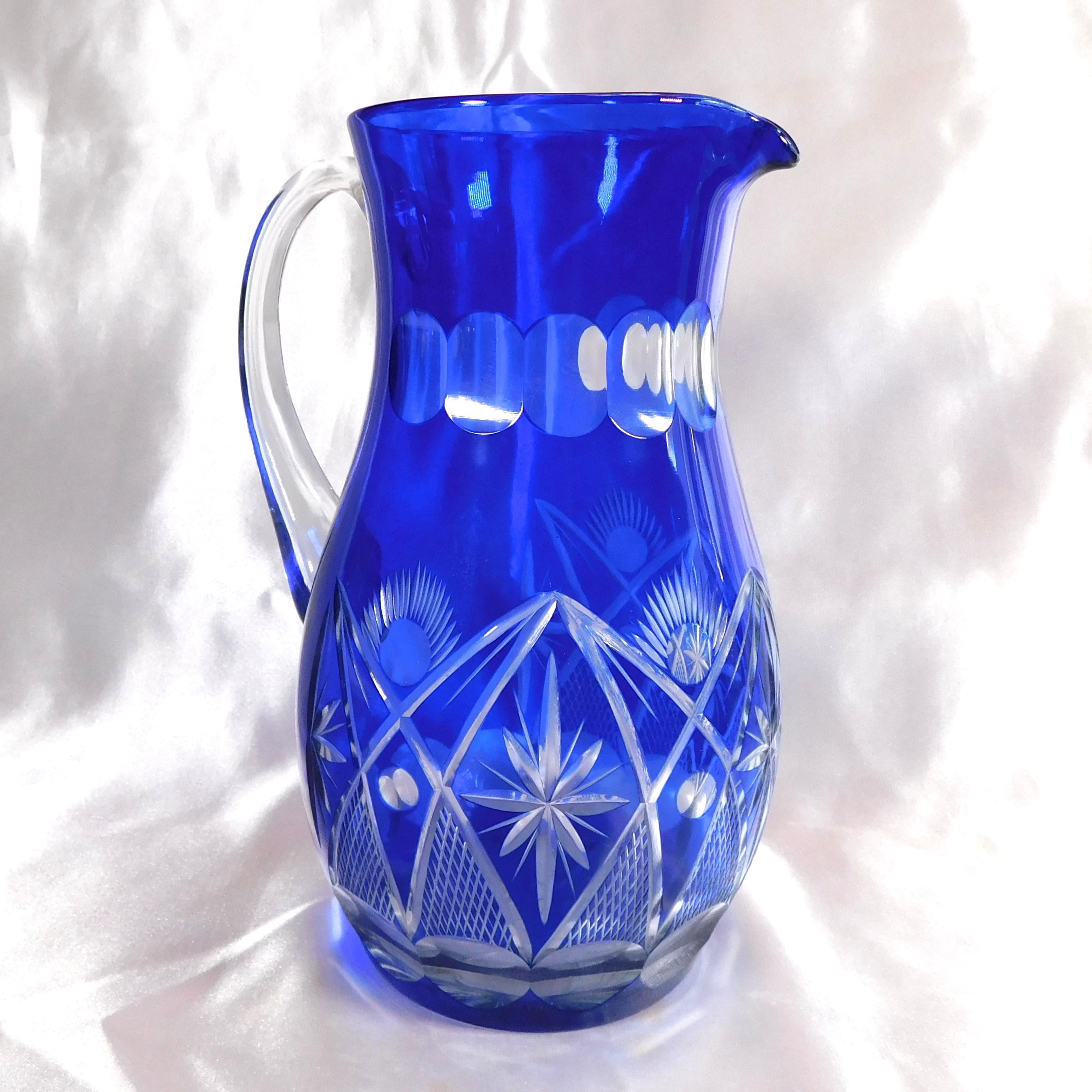 Blue Cut to Clear Pitcher #24232