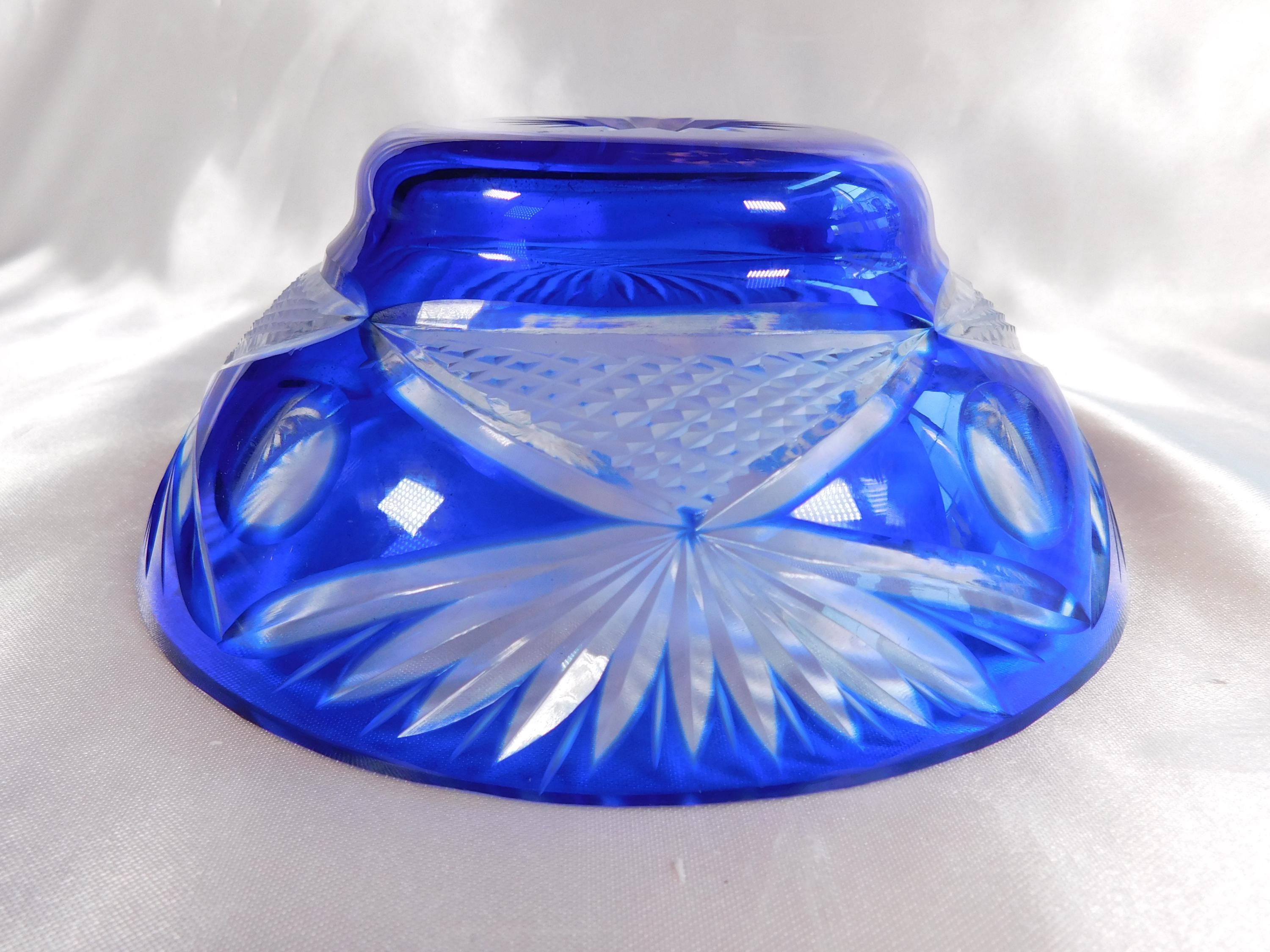 Blue Cut to Clear Bowl # 23515