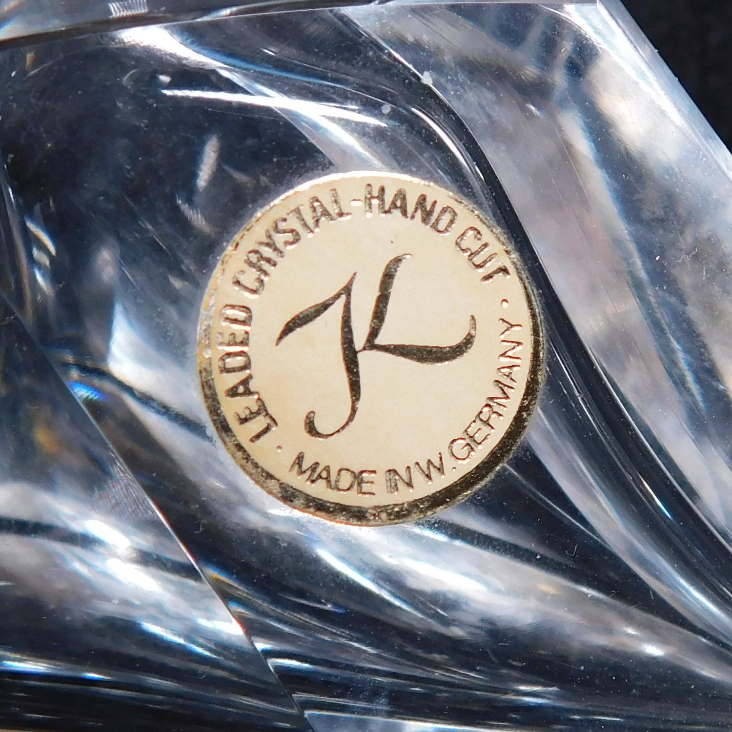 Clear Crystal Perfume Bottle with Matching Stopper # 25749