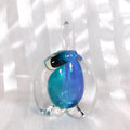 Buzz Blogdett Blue and Teal Art Glass Perfume Bottle # 26555