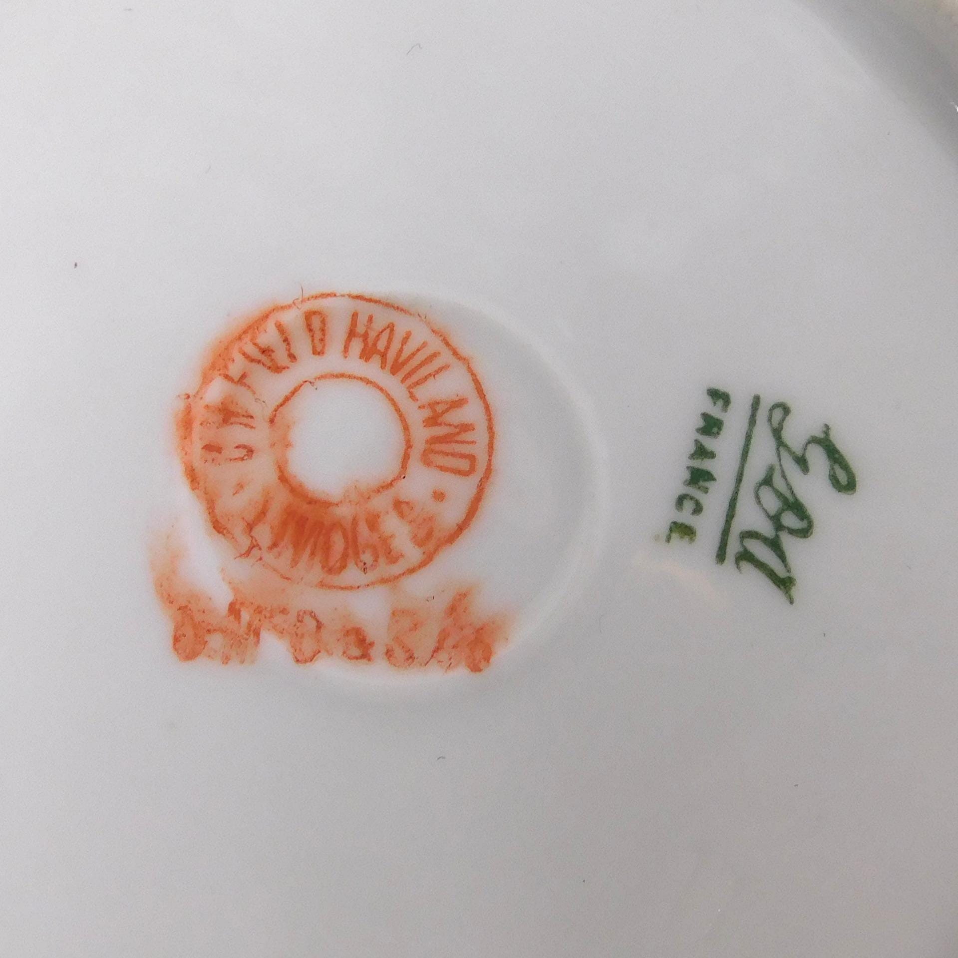 CH Field  GDA Haviland Limoges Ramekin Dish and Underplate # 26258