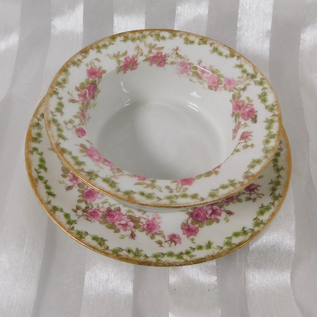 CH Field  GDA Haviland Limoges Ramekin Dish and Underplate # 26258