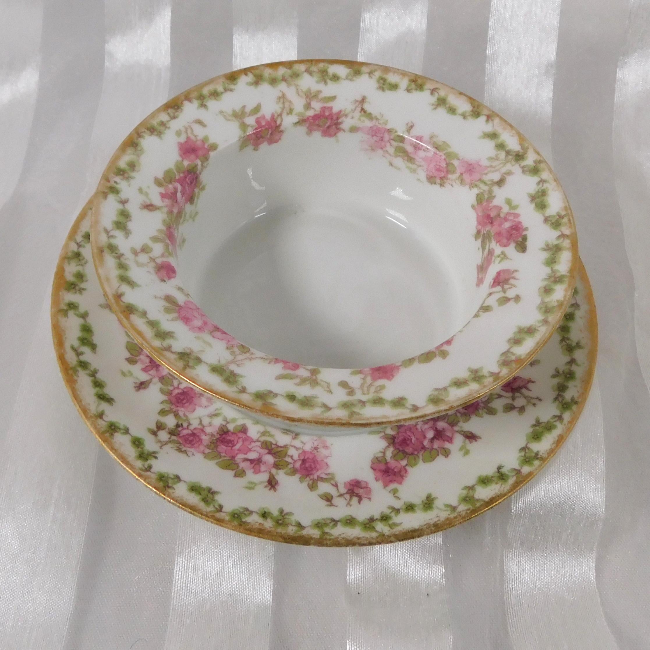 CH Field  GDA Haviland Limoges Ramekin Dish and Underplate # 26258