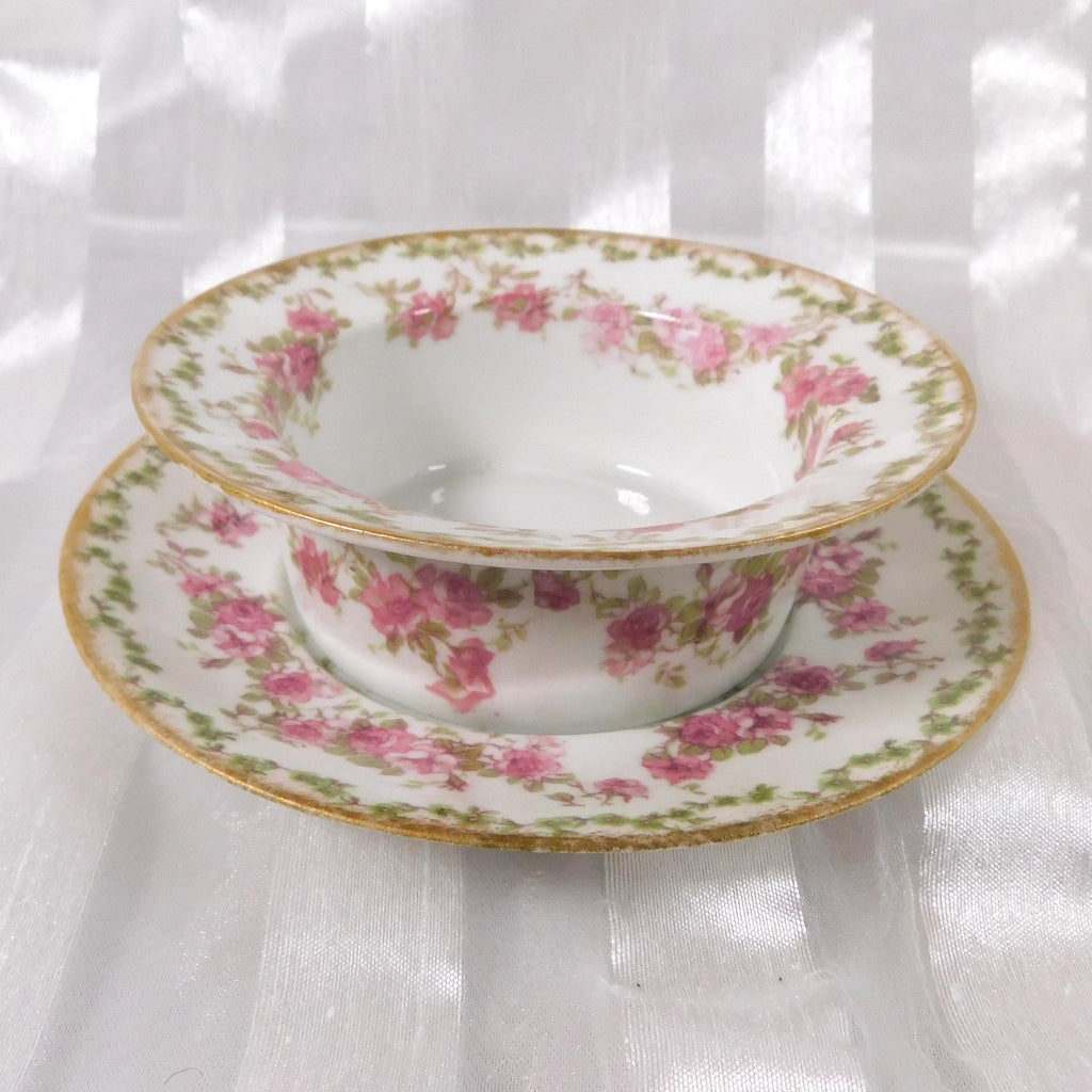 CH Field  GDA Haviland Limoges Ramekin Dish and Underplate # 26258