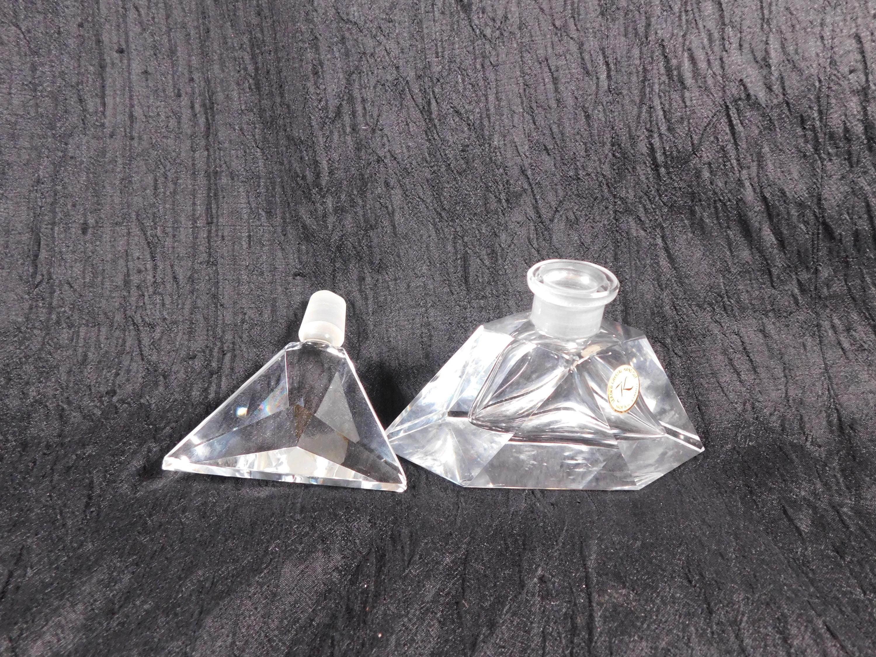 Clear Crystal Perfume Bottle with Matching Stopper # 25749