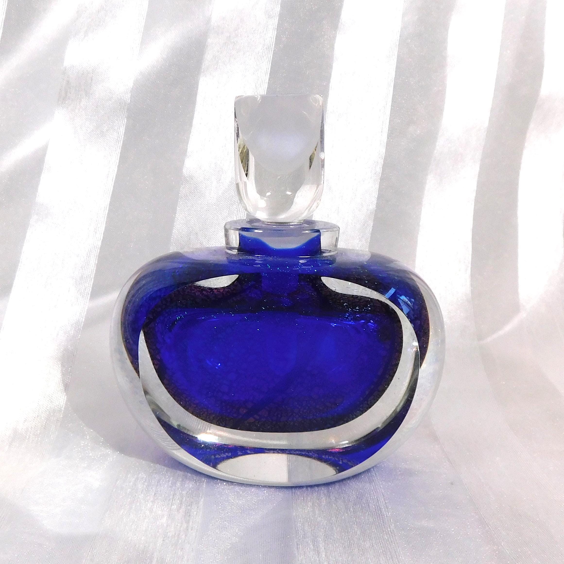 Correia Blue Art Glass Perfume Bottle #  26662
