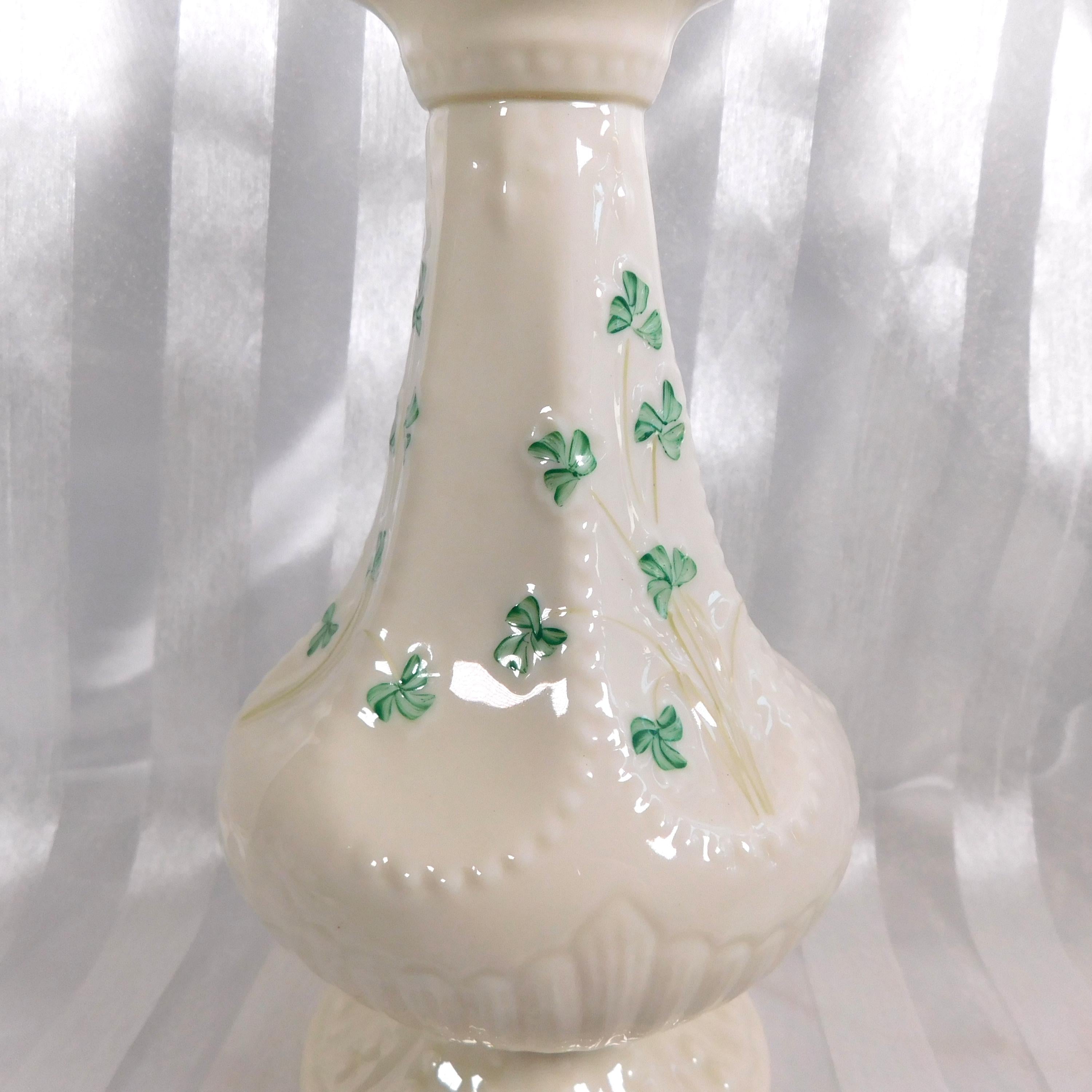 Belleek Shamrock Eight Inch Island Vase # 26669