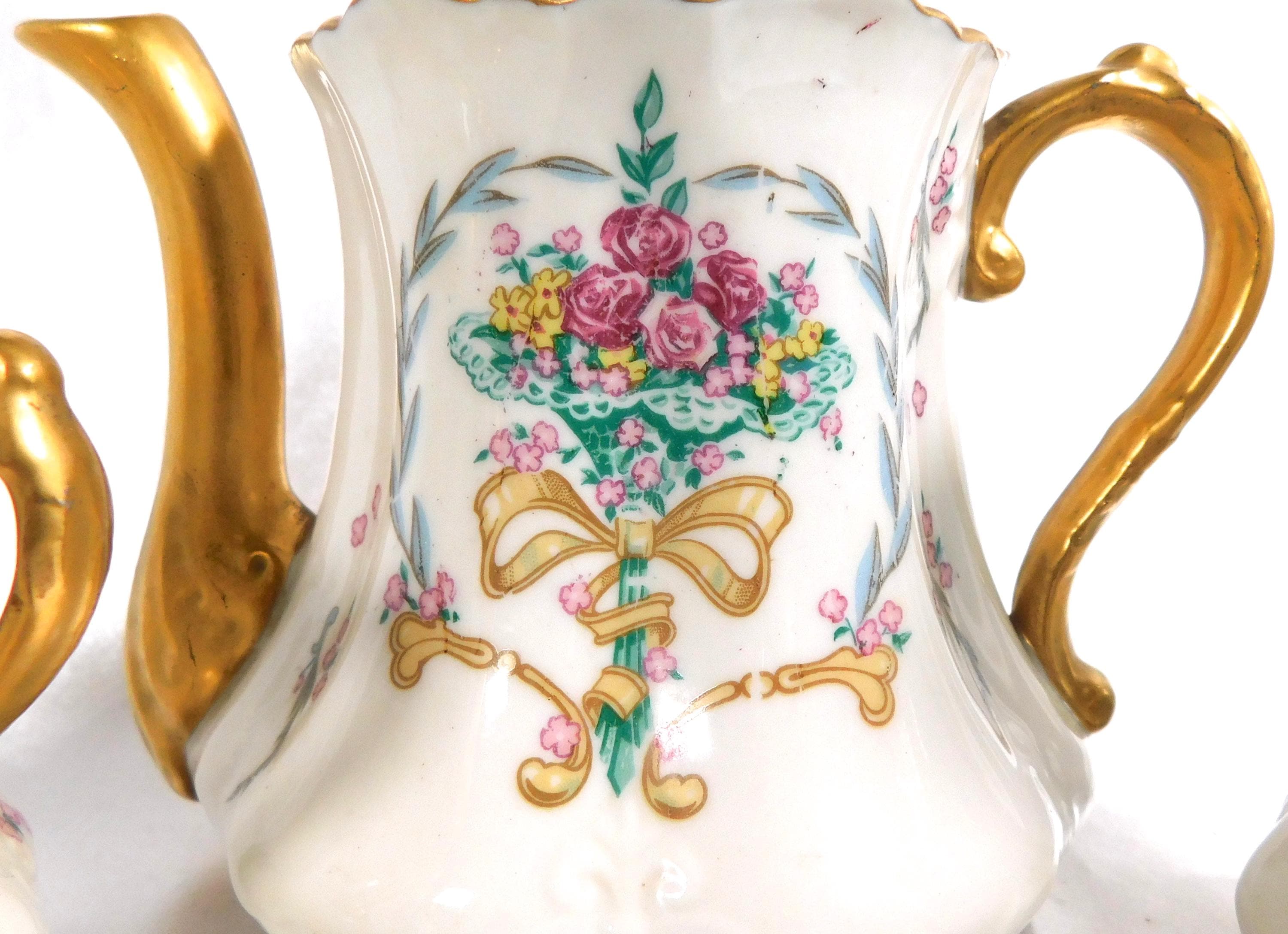 Concorde China Teapot, Sugar Bowl and Creamer  in CCD16