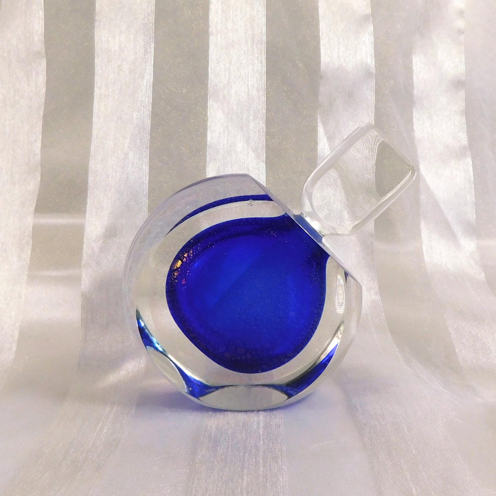 Blue Art Glass Perfume Bottle # 26863