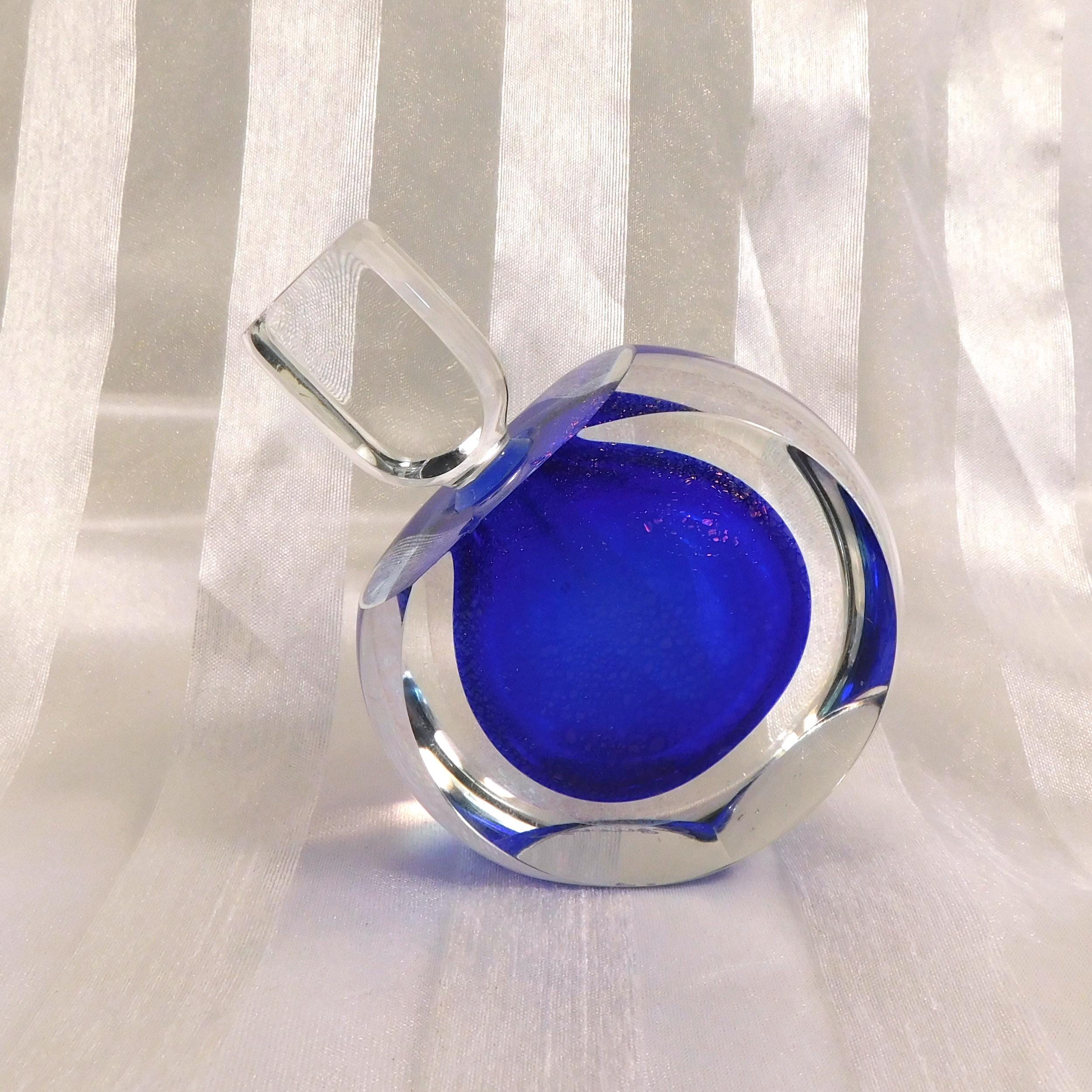 Blue Art Glass Perfume Bottle # 26863