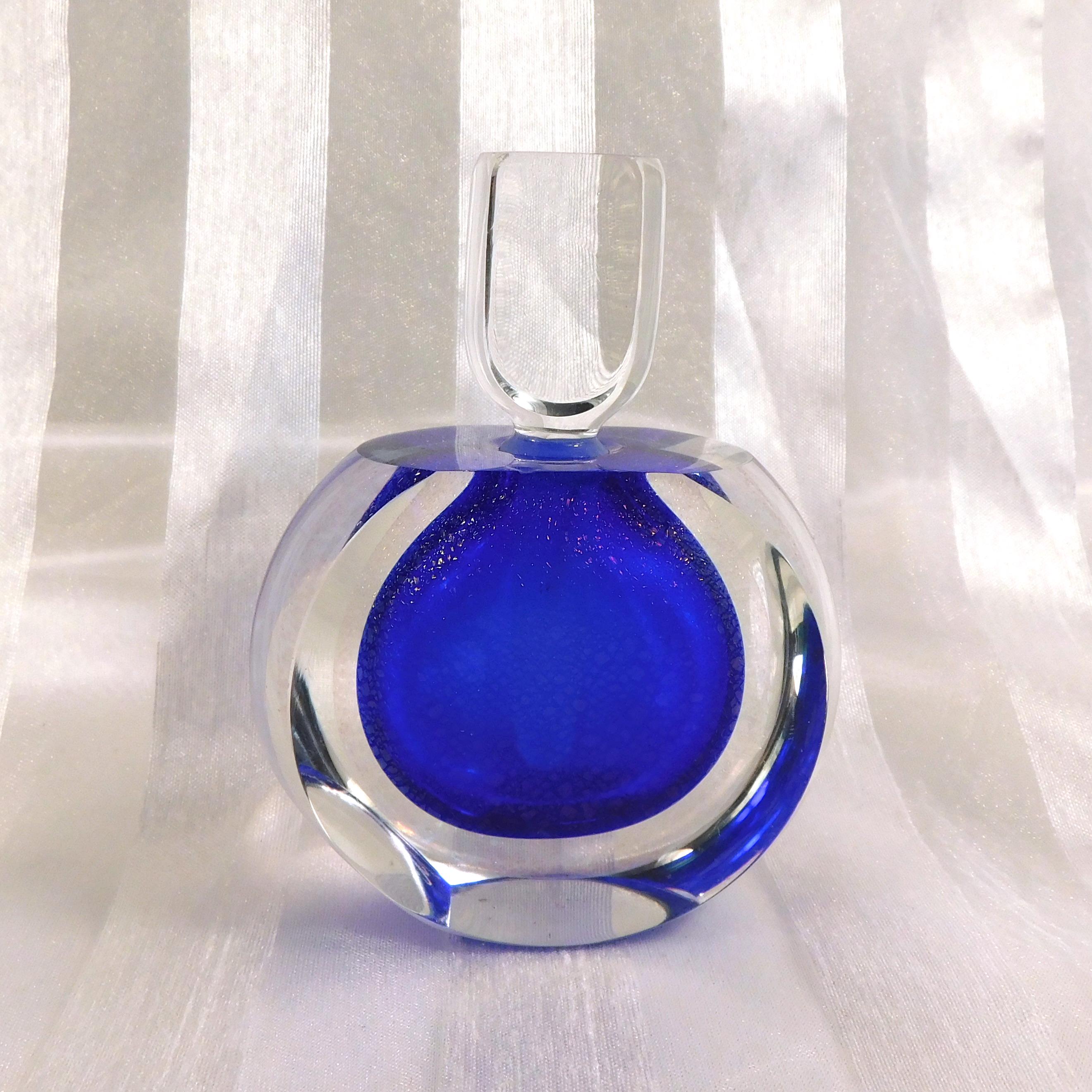 Blue Art Glass Perfume Bottle # 26863