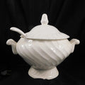 Ambree White Footed Electric Soup Tureen with Lid and Ladle # 26966
