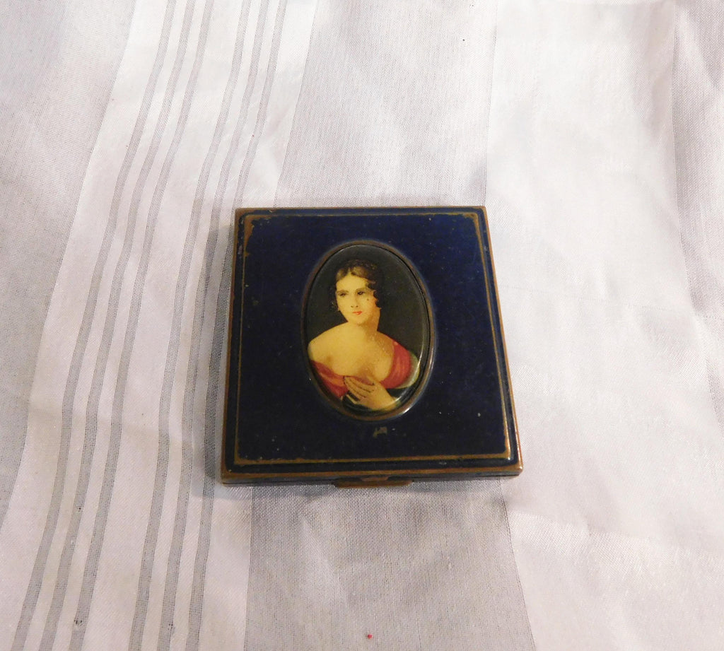 Blue Metal Mondaine Compact with Portrait Front # 21098