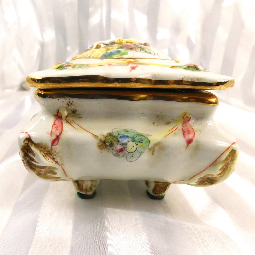 Capodiamonte Large Hinged Lid Trinket Dish # 27030