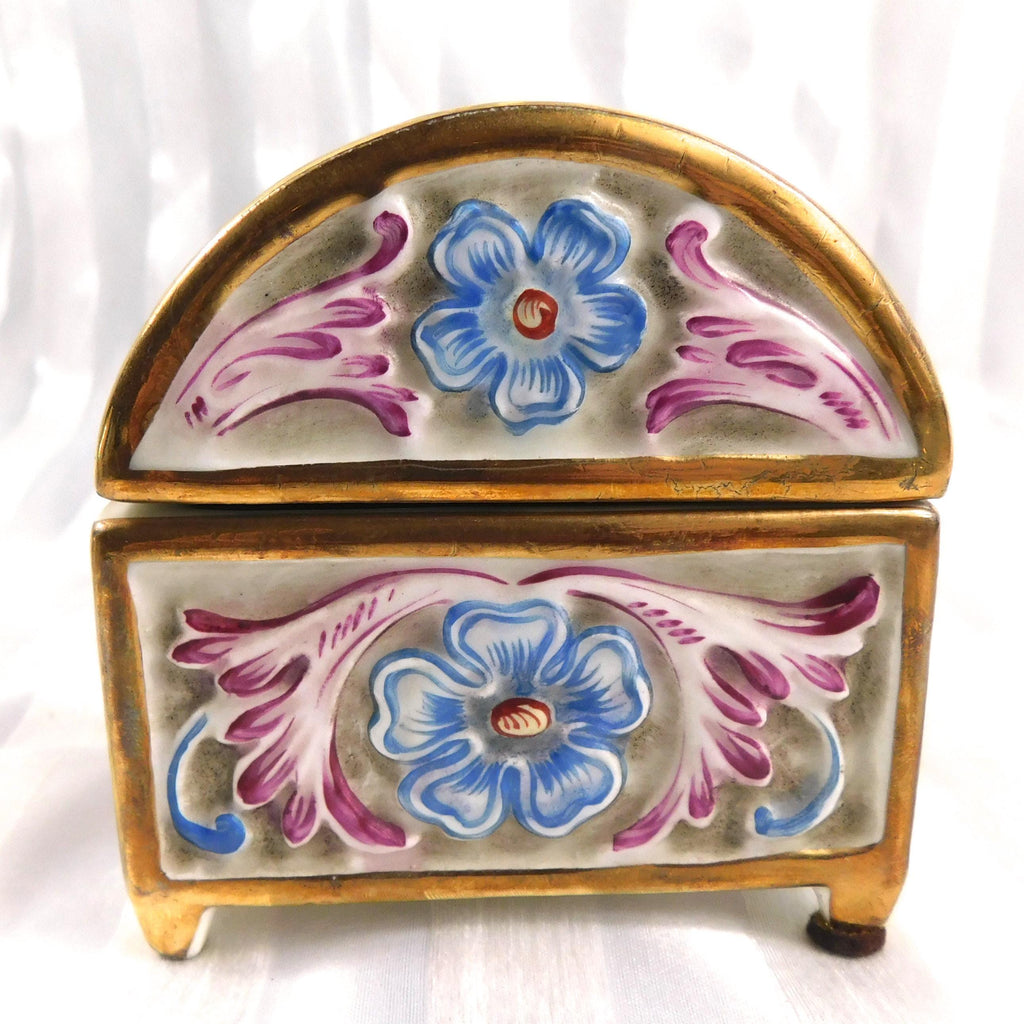Capodiamonte Porcelain Storage Trinket Box # 27031