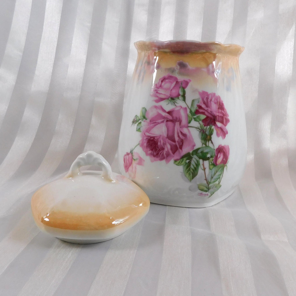 Altenburg Germany Floral Covered Biscuit Jar # 26055