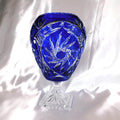 Blue Cut to Clear Footed Vase # 22687