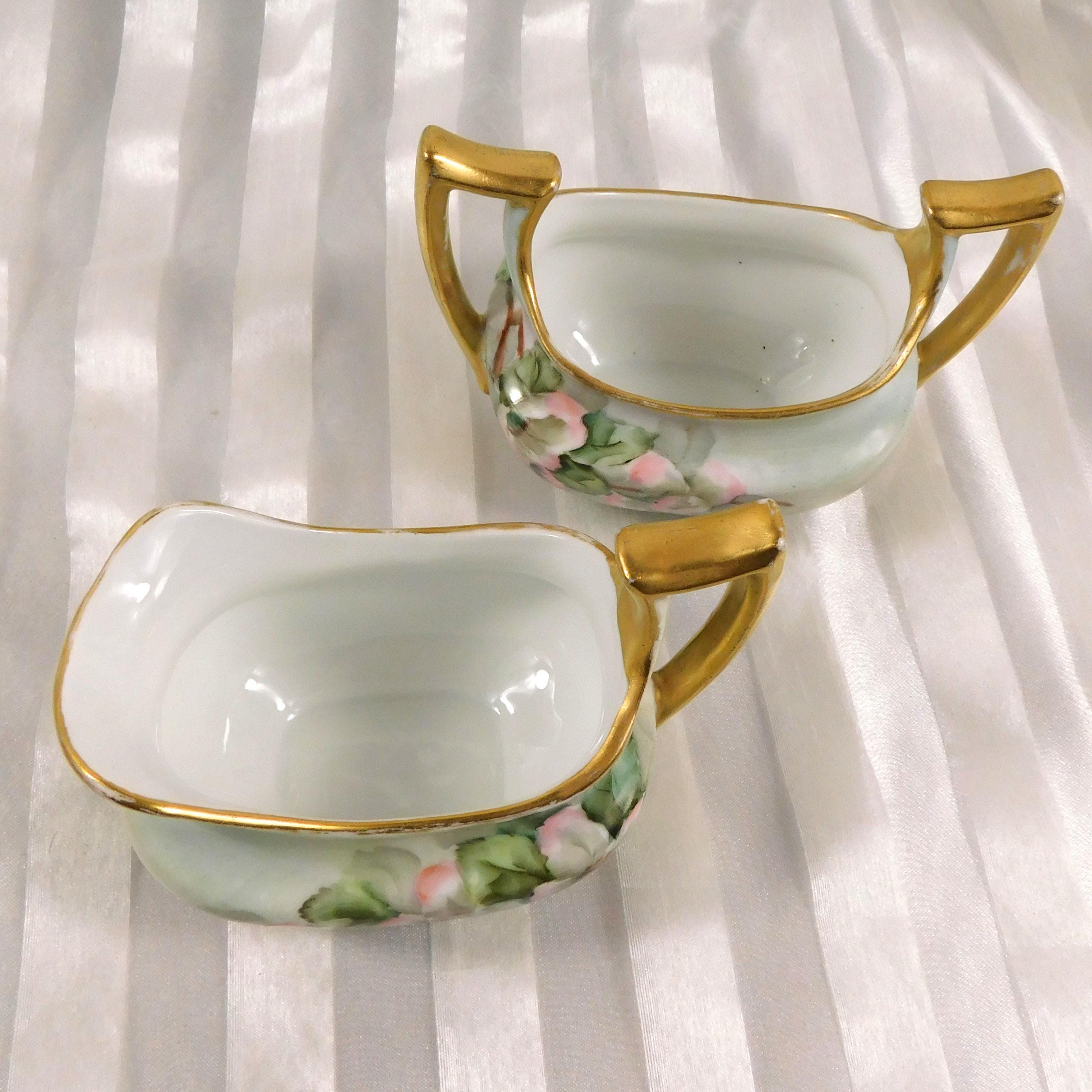 Classic Bavaria Signed Sugar Bowl and Creamer # 23887