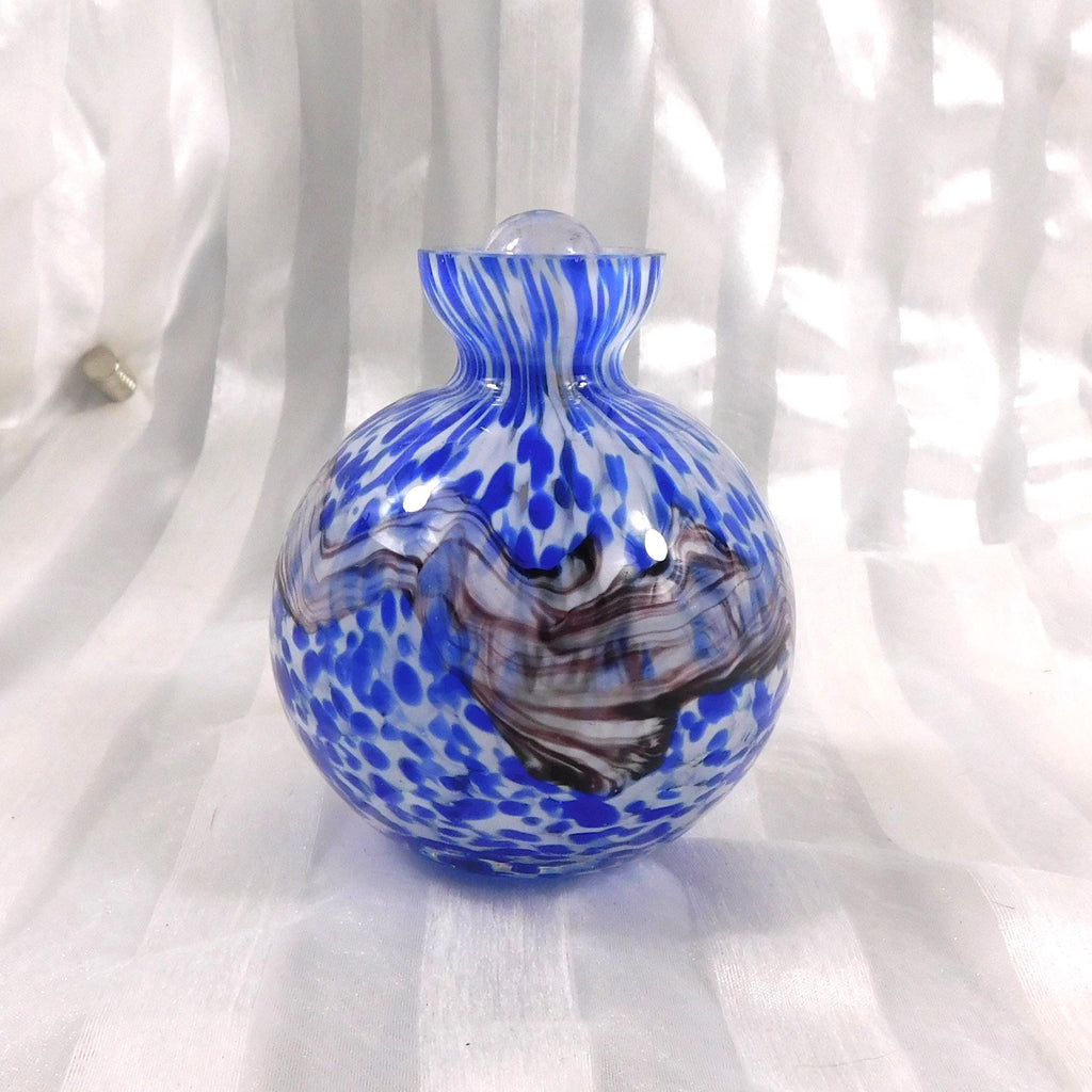 Blue and White Glass Perfume Bottle # 27123