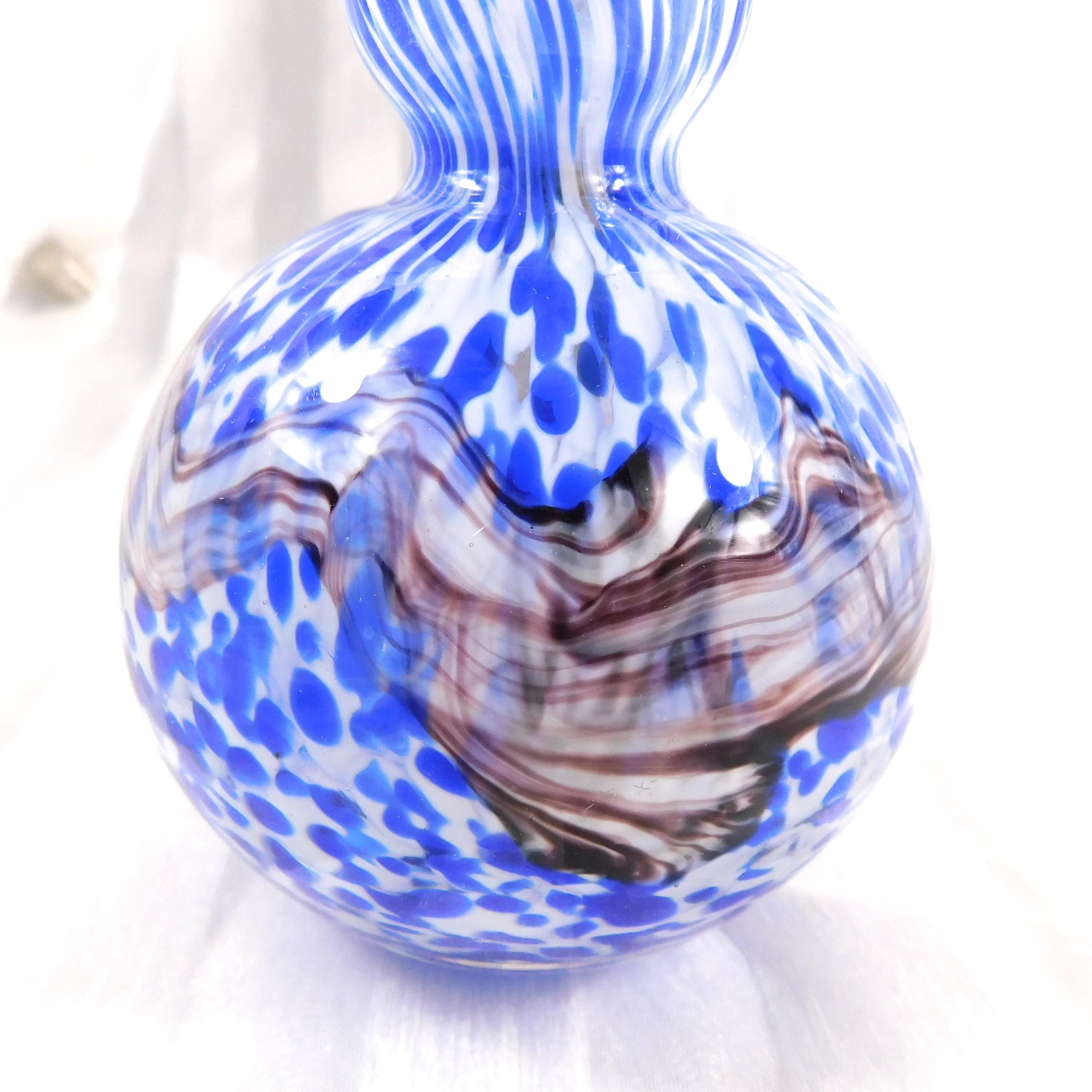 Blue and White Glass Perfume Bottle # 27123