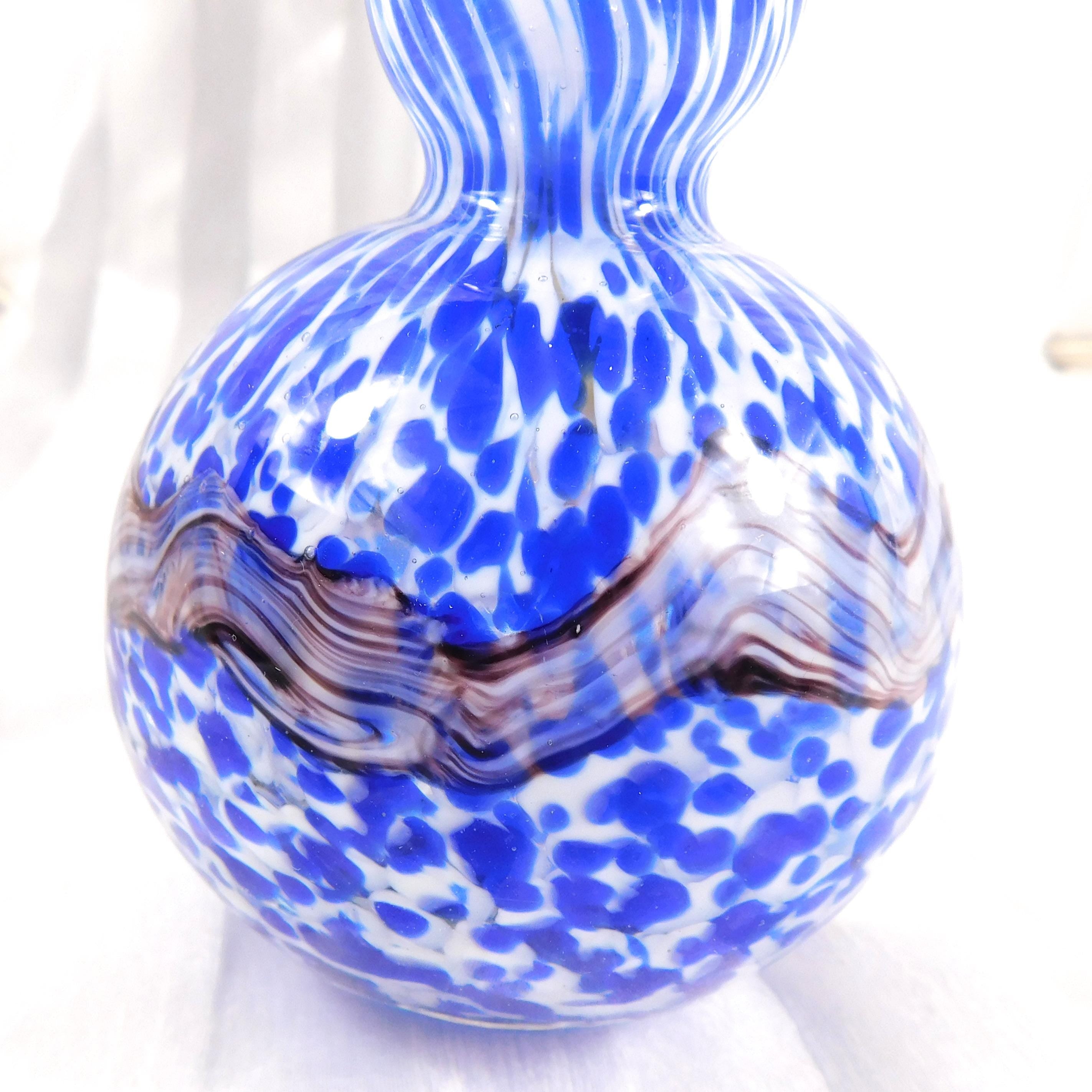 Blue and White Glass Perfume Bottle # 27123