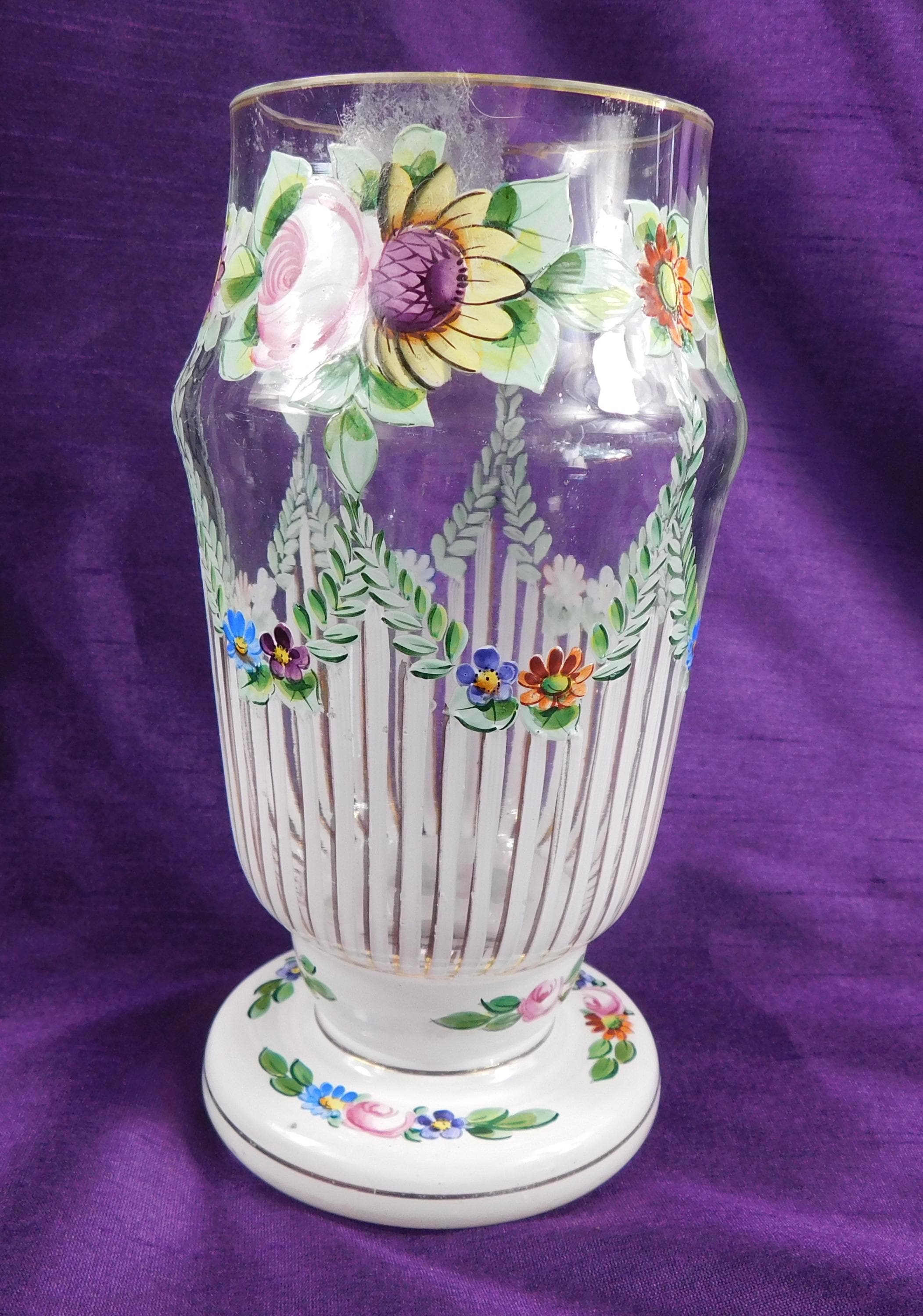 Clear Glass Footed Apothecary Jar with Floral Details and Matching Lid # 27081