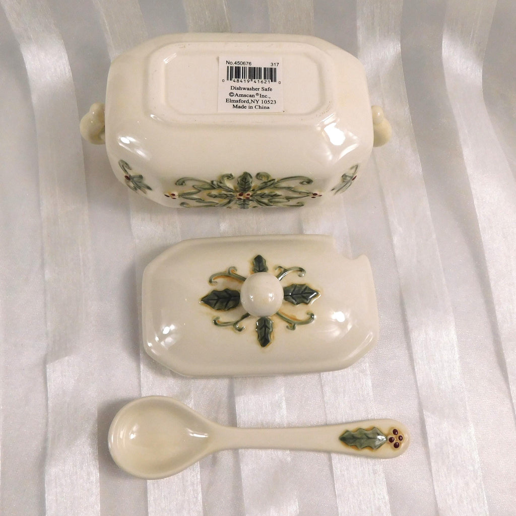 Amscan Inc Holiday Traditions Honey Pot or Jelly Jar with Spoon # 26795