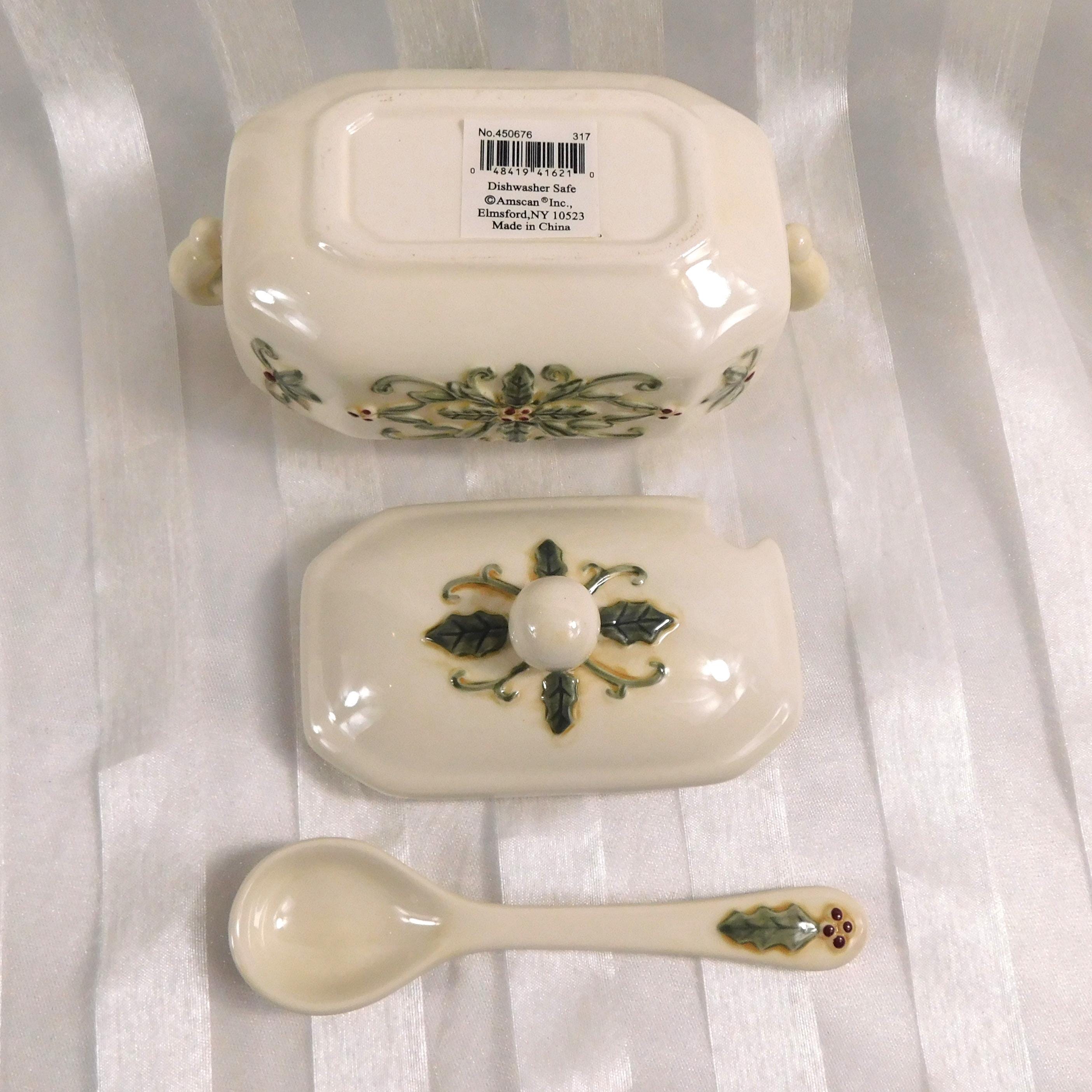 Amscan Inc Holiday Traditions Honey Pot or Jelly Jar with Spoon # 26795