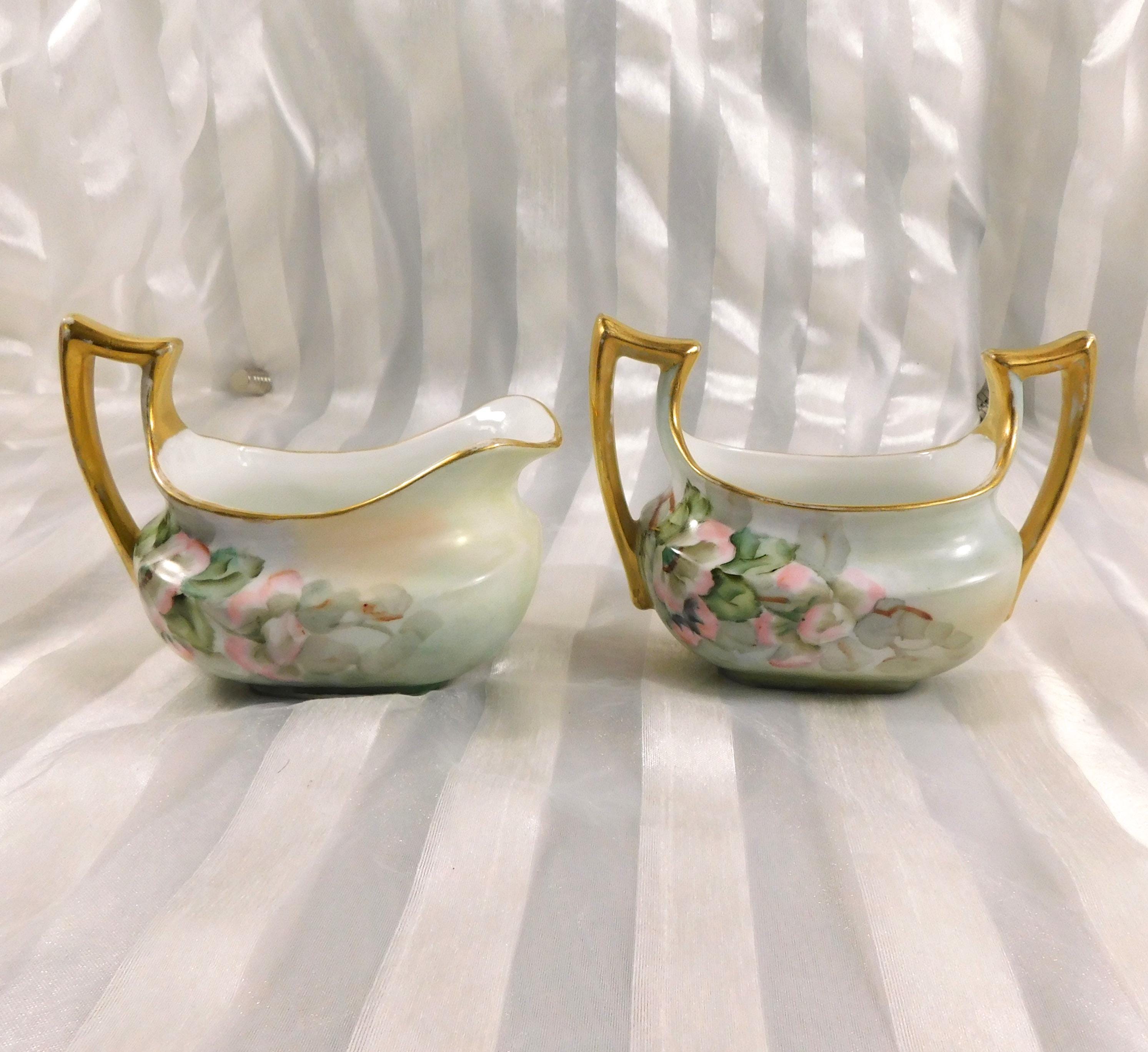 Classic Bavaria Signed Sugar Bowl and Creamer # 23887