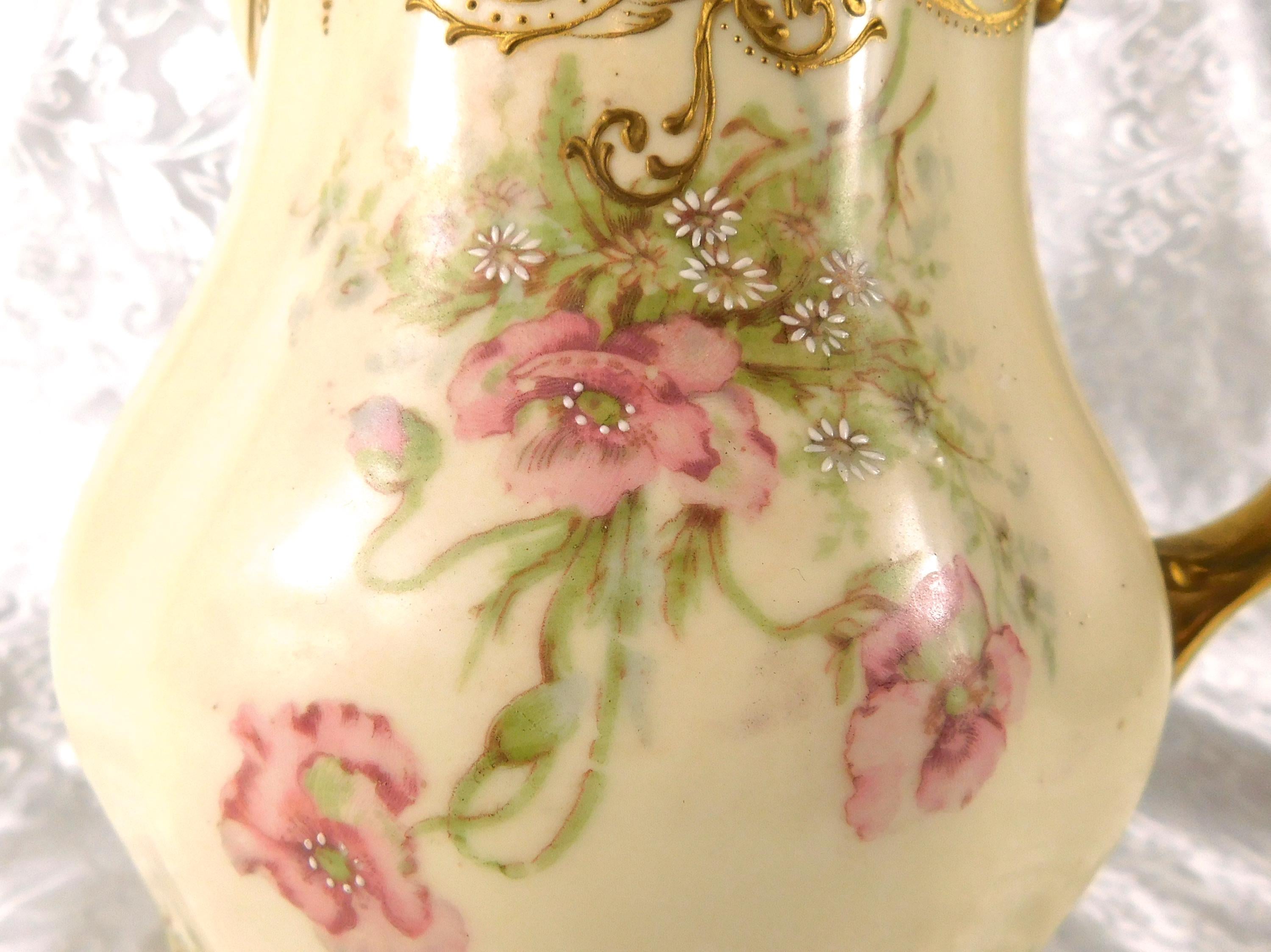 Coiffe et Cie  and Lazeyras Rosenfel Lehman Limoges Chocolate Pot with No Lid #  27011