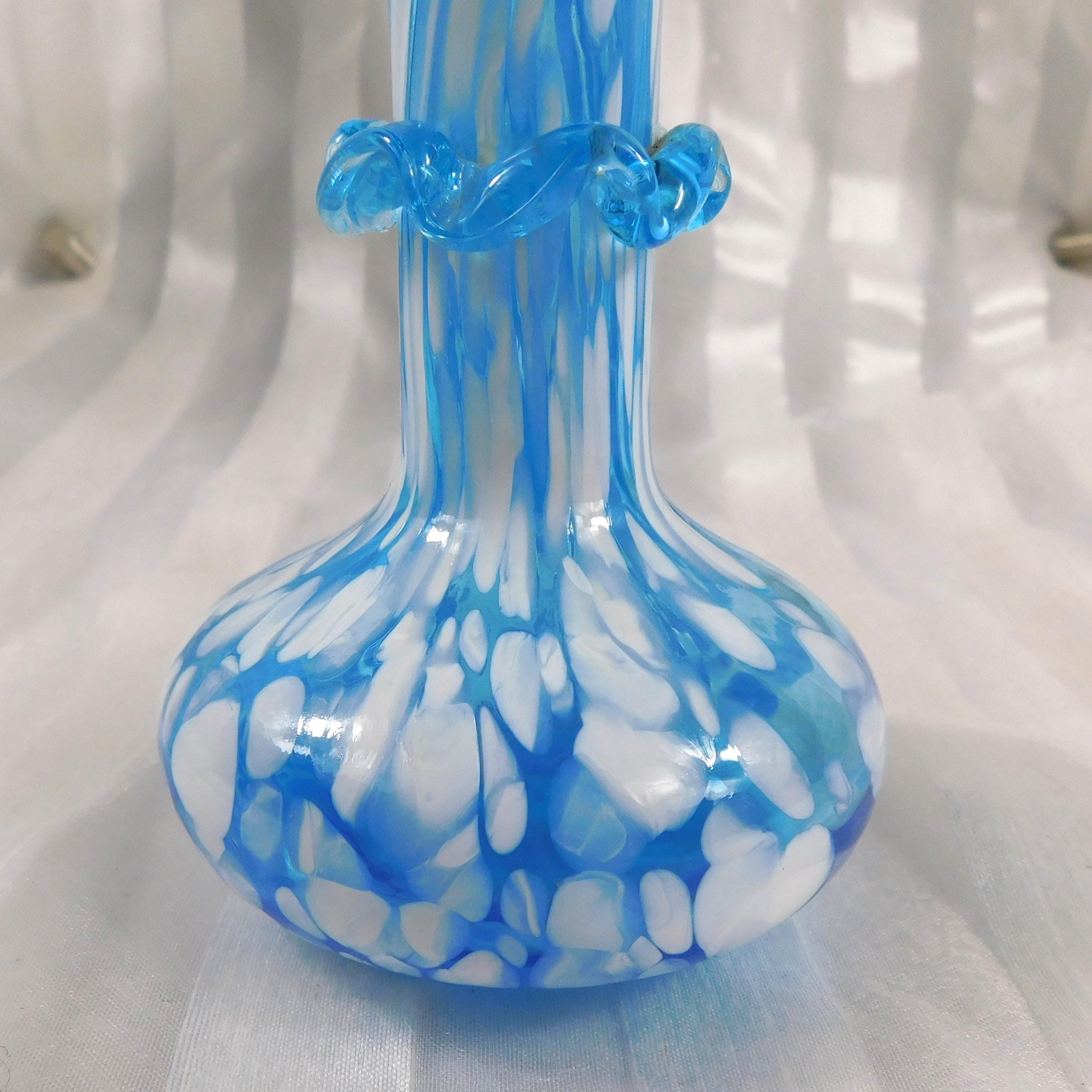 Blue and White Art Glass perfume Bottle # 27217