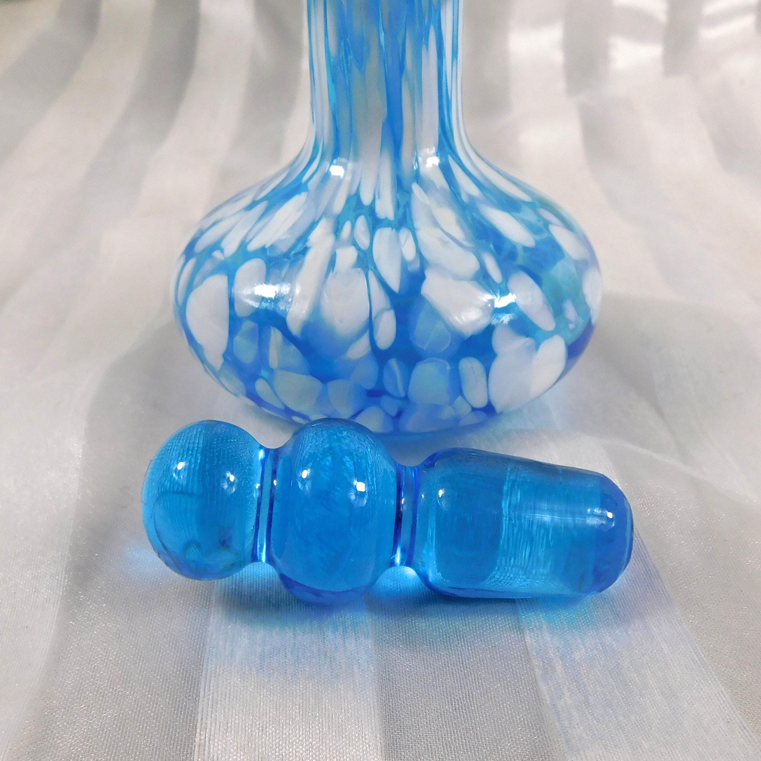 Blue and White Art Glass perfume Bottle # 27217