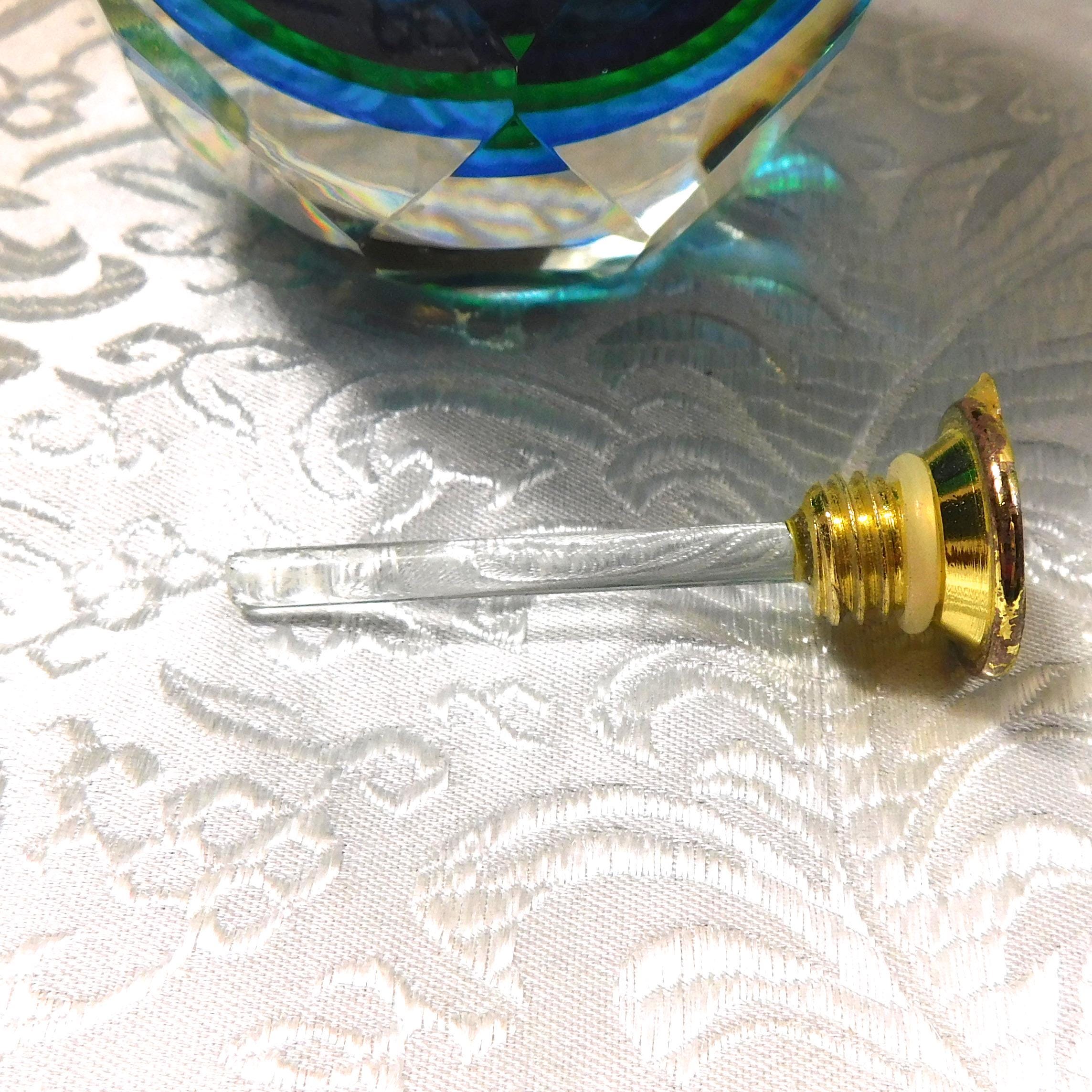 Blue and Green Art Glass Perfume Bottle # 27142