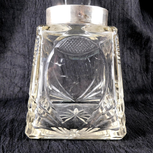 Antique Cut Glass Cannister or Decanter with Lid # 27296